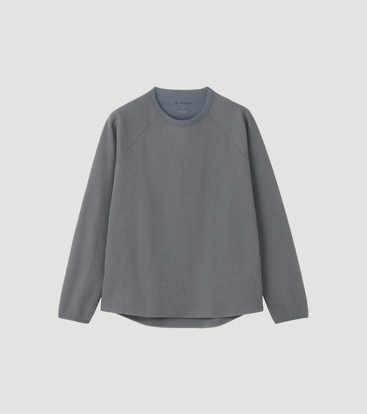 Goldwin Waffle Light Long Sleeve Tee Shirt, Cloud Gray