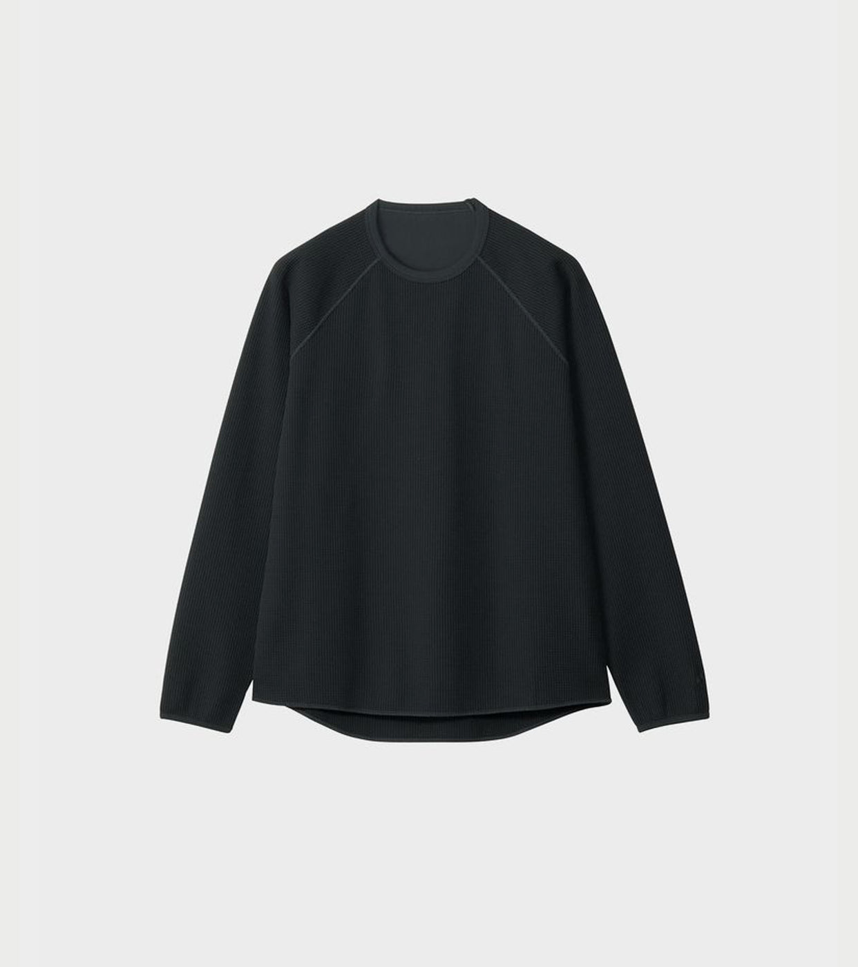 Goldwin Waffle Light Long Sleeve Tee Shirt, Black