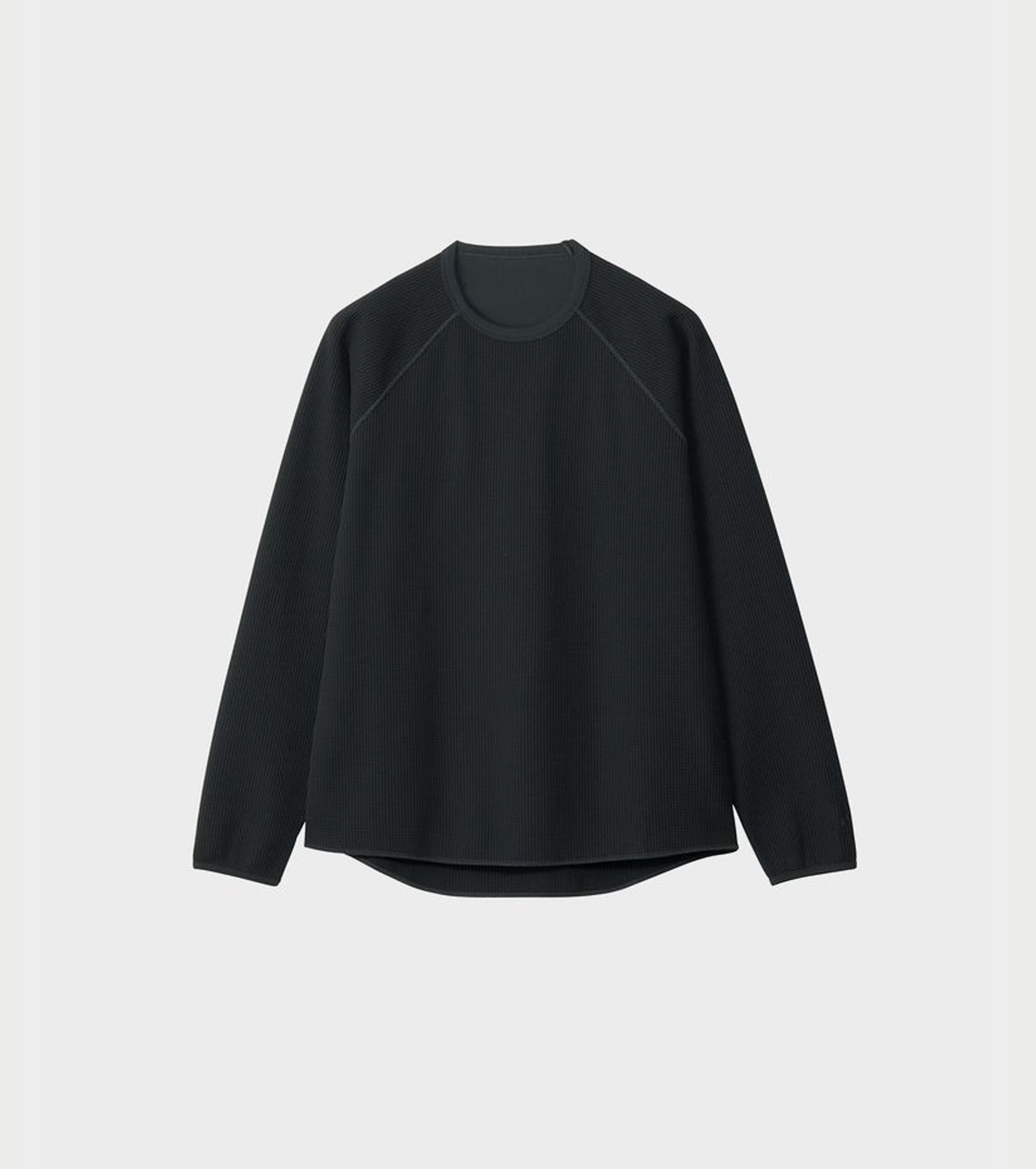 Goldwin Waffle Light Long Sleeve Tee Shirt, Black
