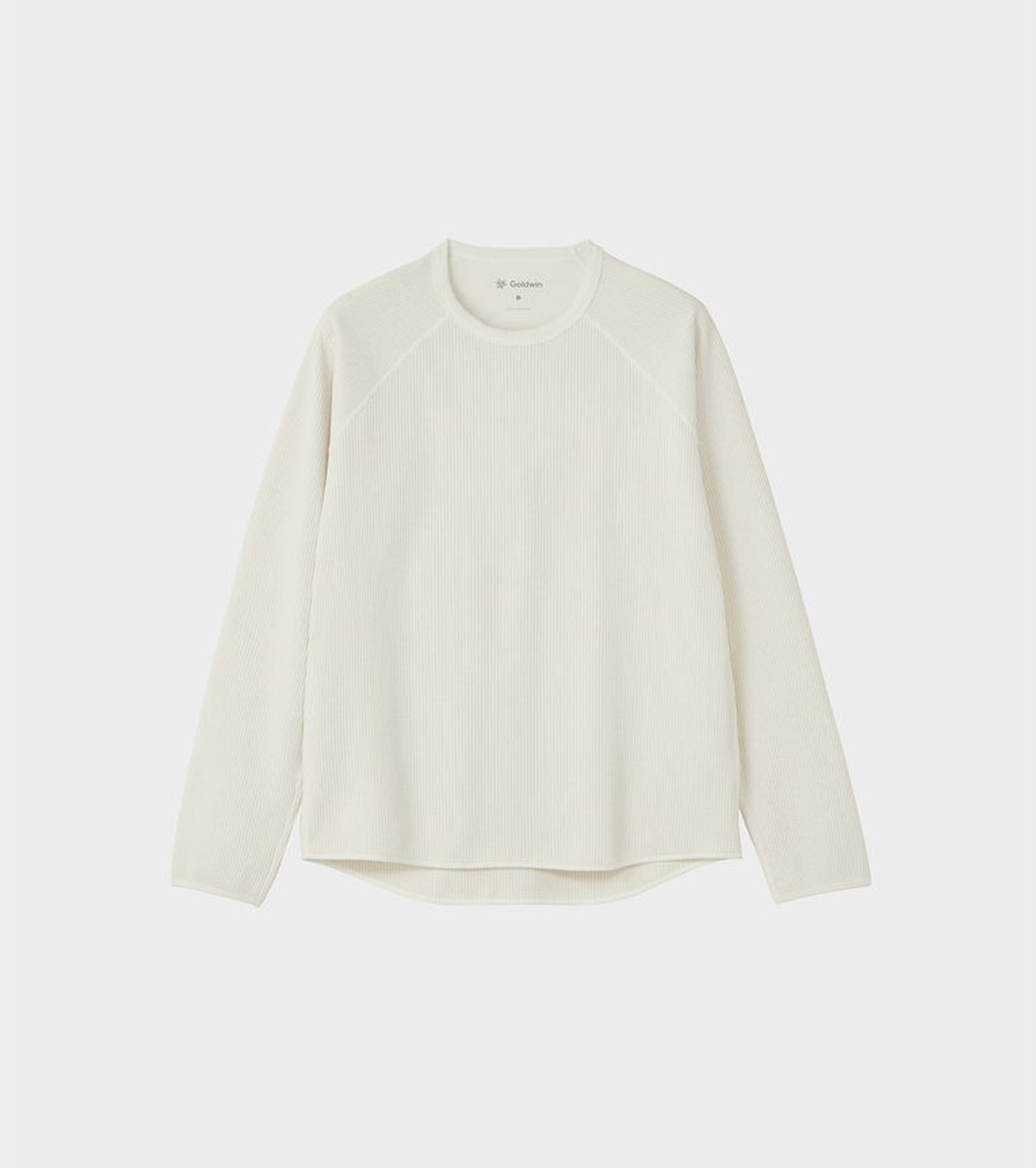 Goldwin Waffle Light Long Sleeve Tee Shirt,  Ivory