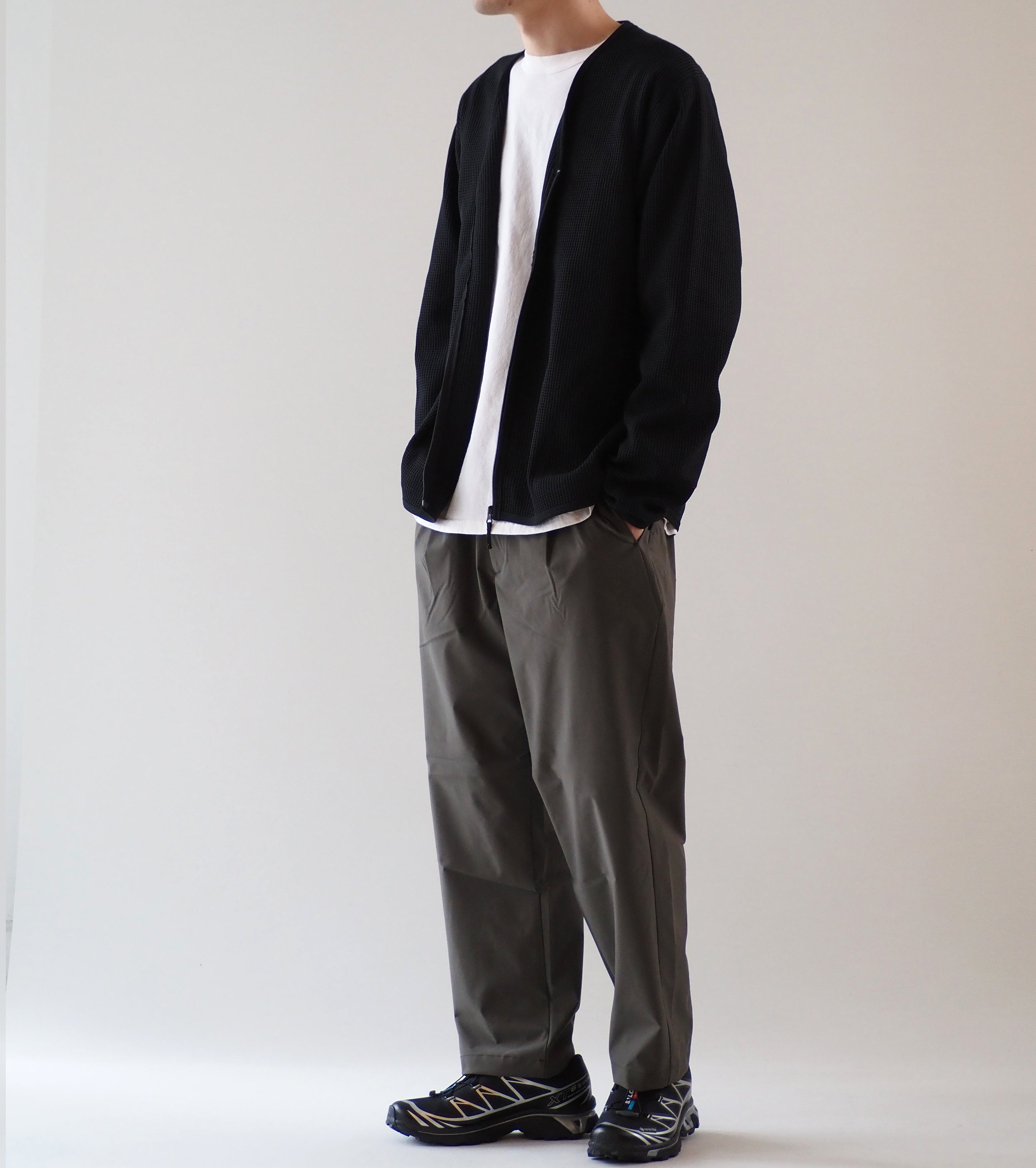 Goldwin Waffle Light Cardigan , Black