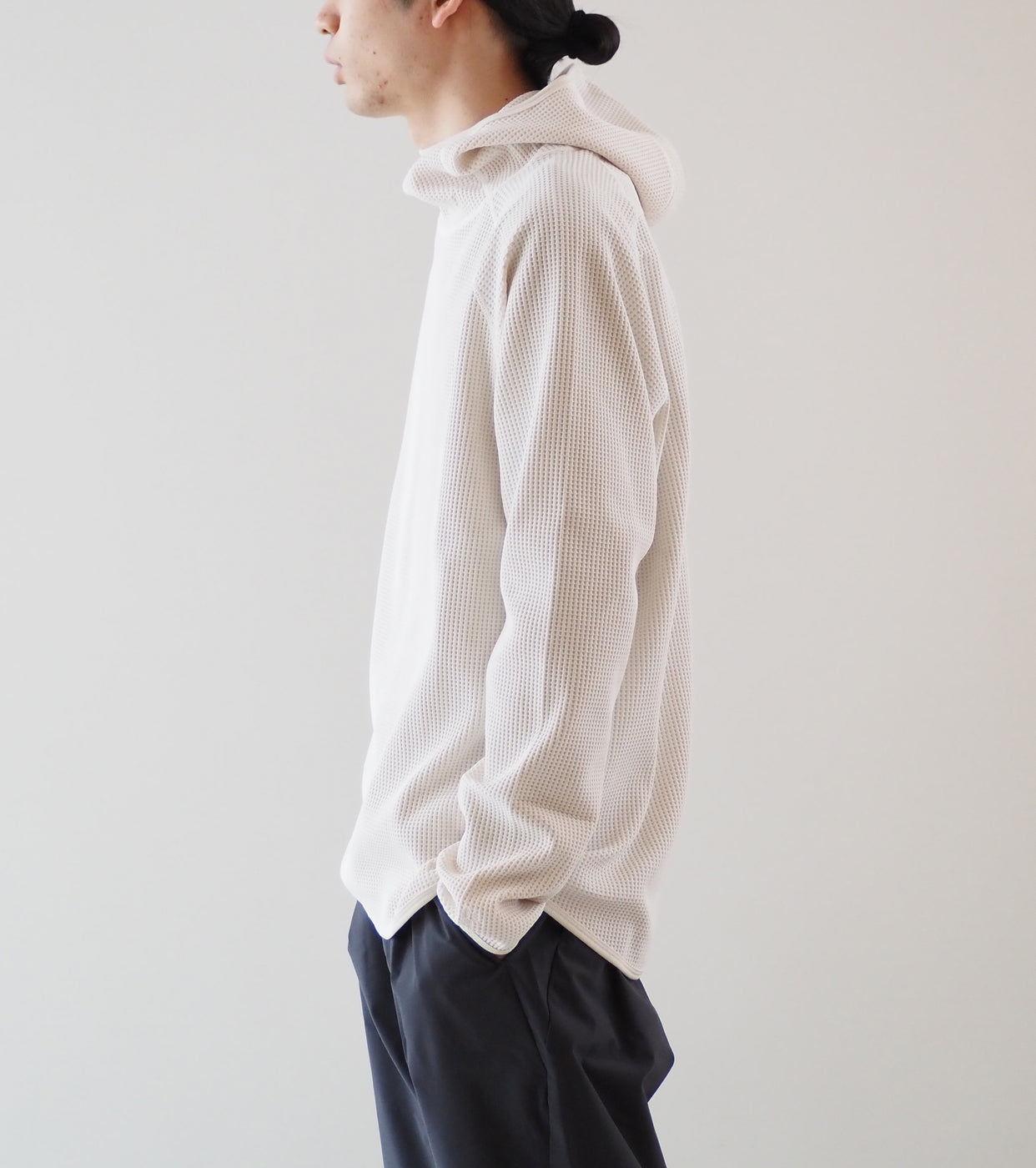 Goldwin Waffle Light Long Sleeve Hoodie , Ivory