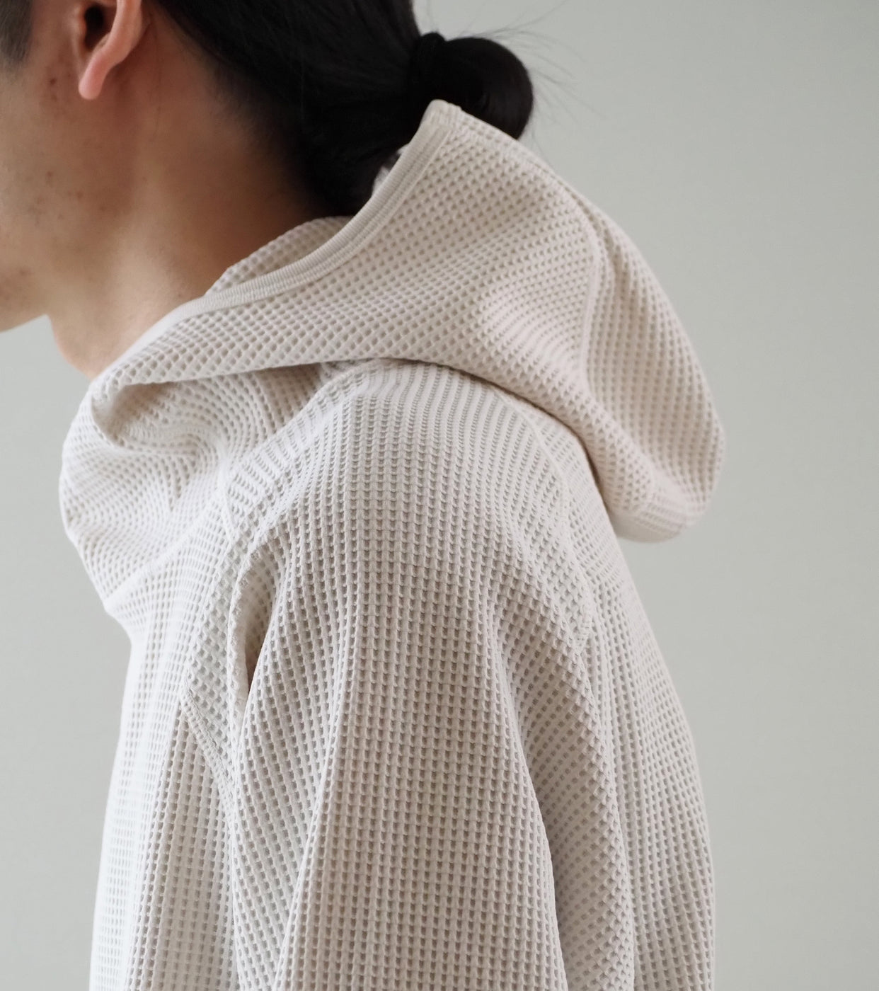 Goldwin Waffle Light Long Sleeve Hoodie , Ivory
