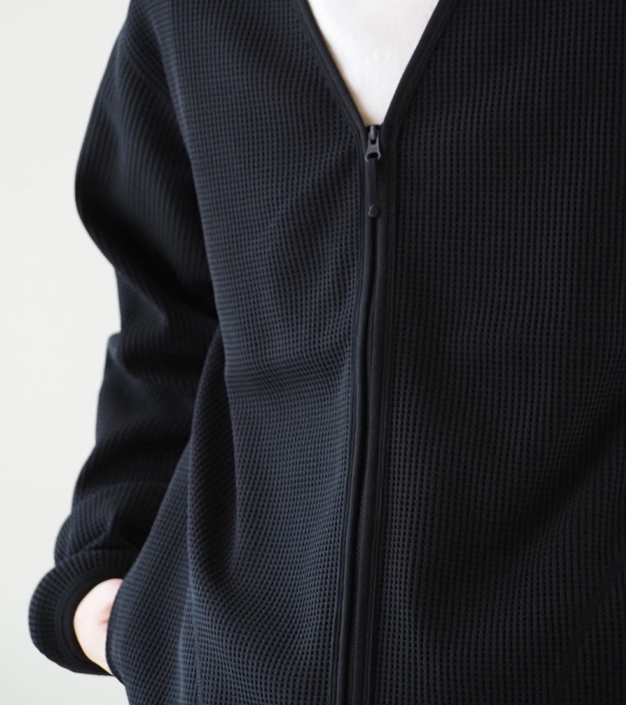 Goldwin Waffle Light Cardigan , Black