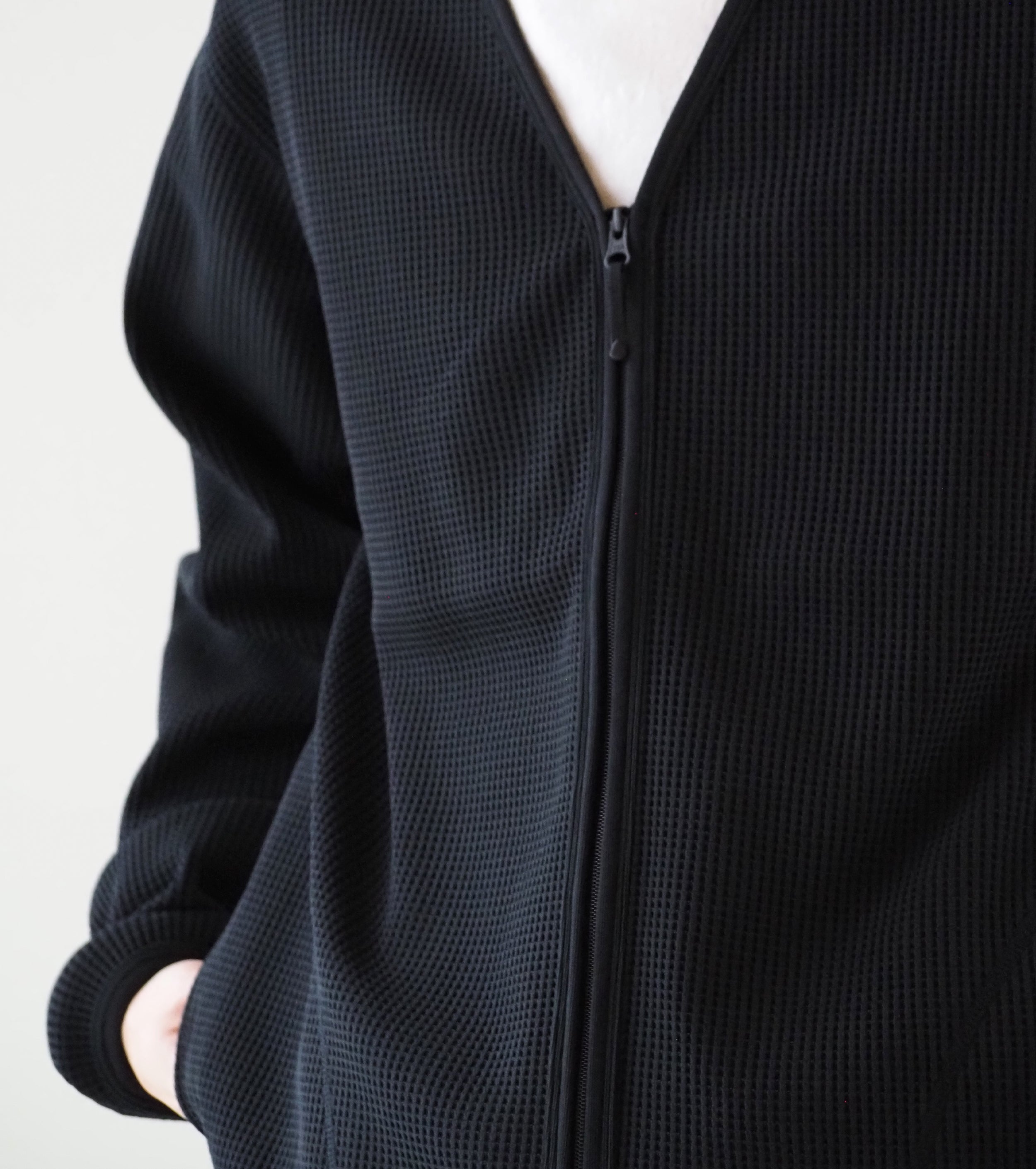Goldwin Waffle Light Cardigan , Black
