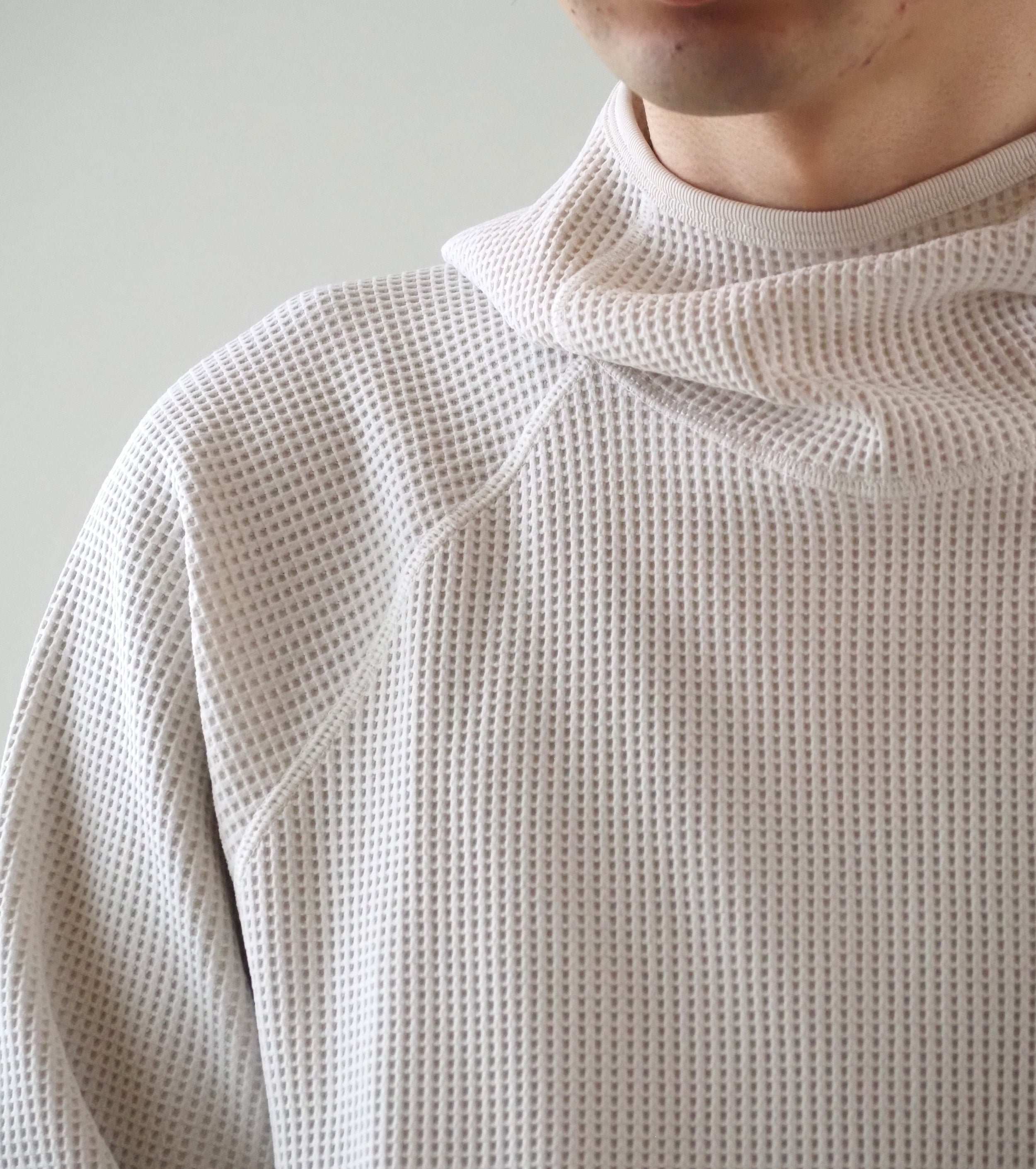 Goldwin Waffle Light Long Sleeve Hoodie , Ivory