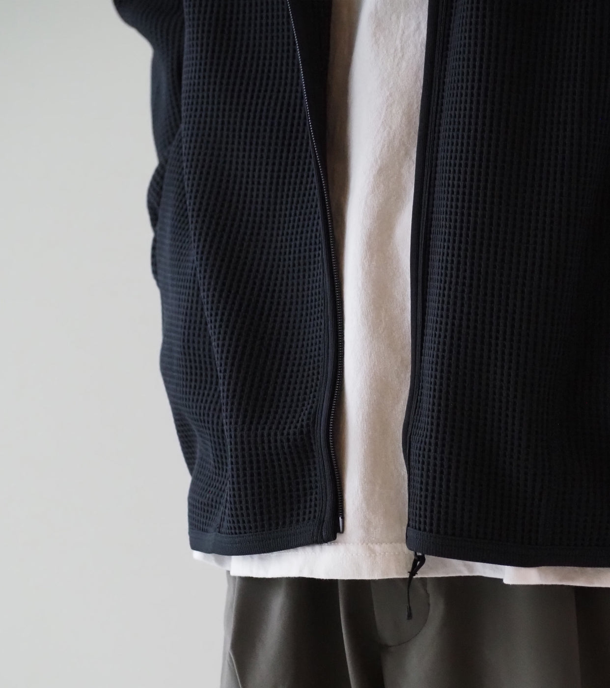 Goldwin Waffle Light Cardigan , Black