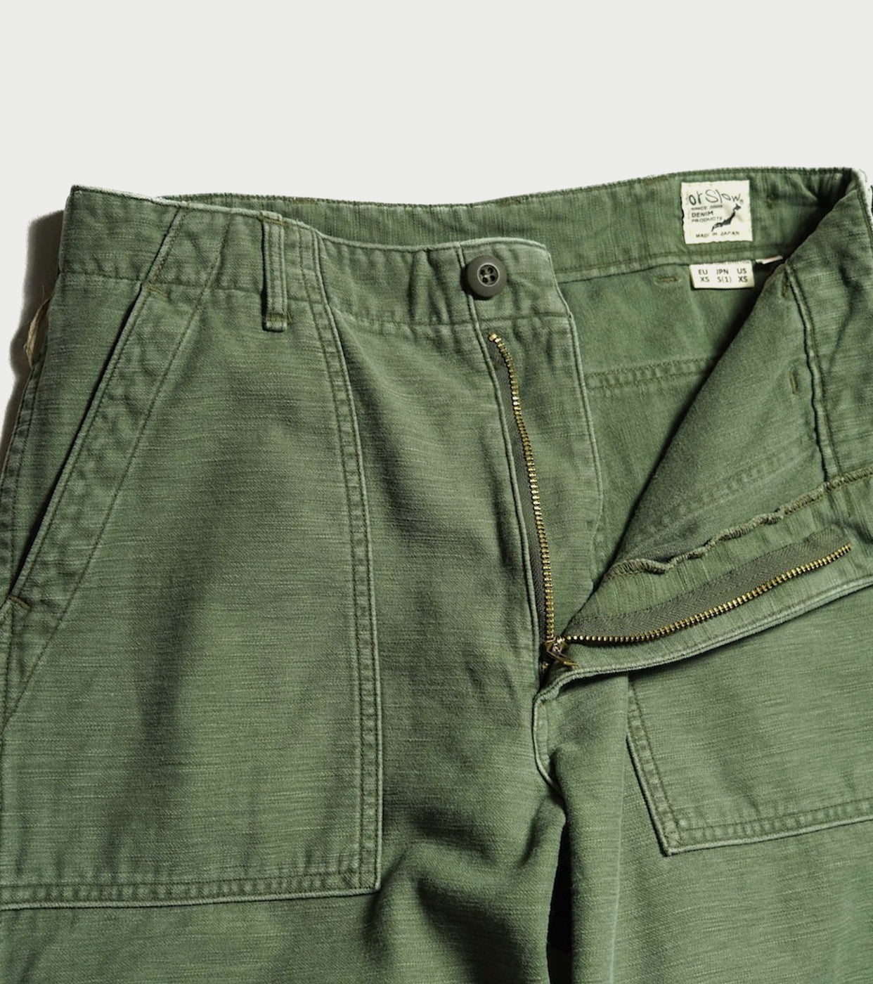 orslow  Short Length US ARMY Fatigue Pants , Green Used