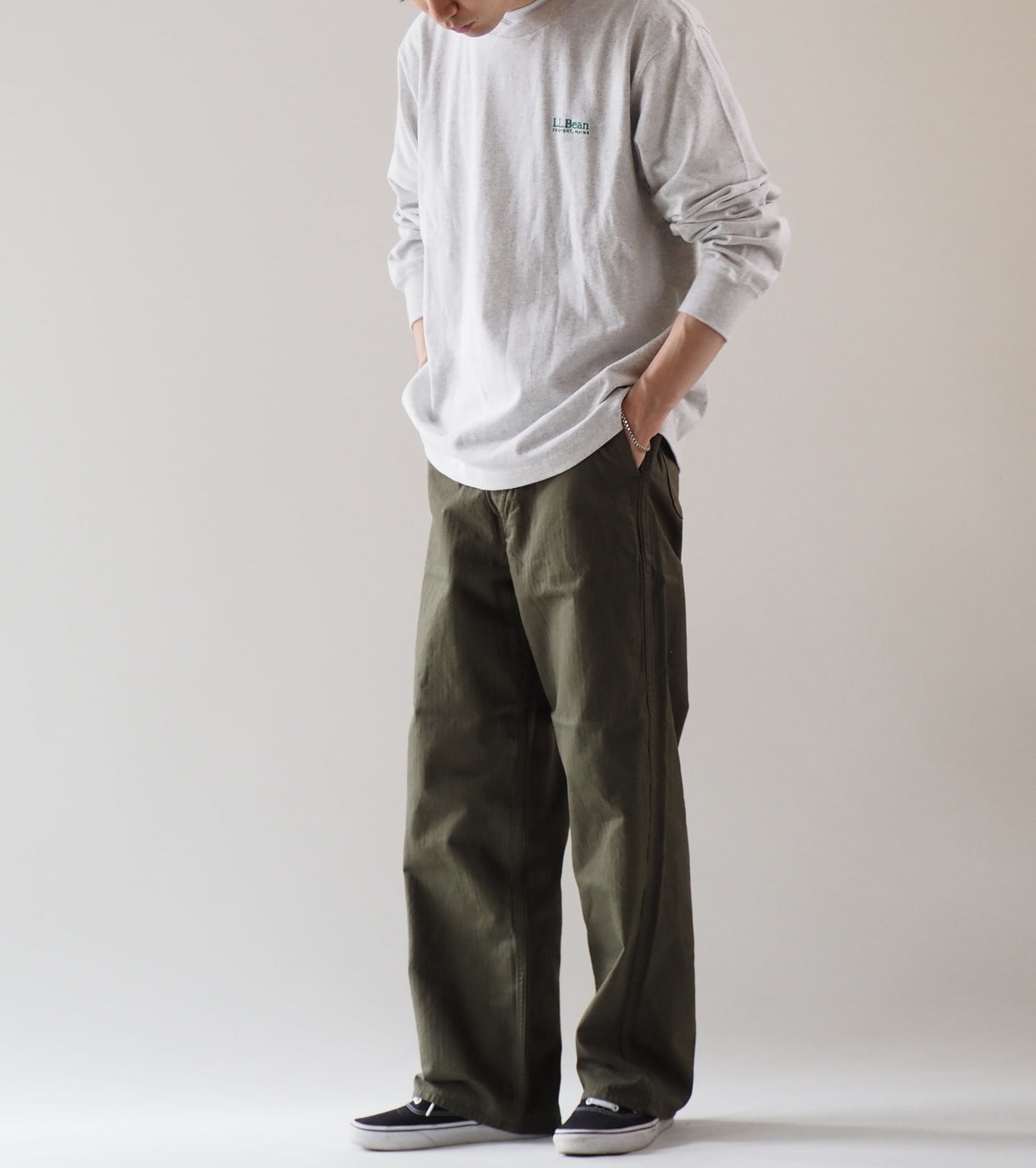orslow WIDE FIT FRENCH WORK PANTS <UNISEX> , Army Green