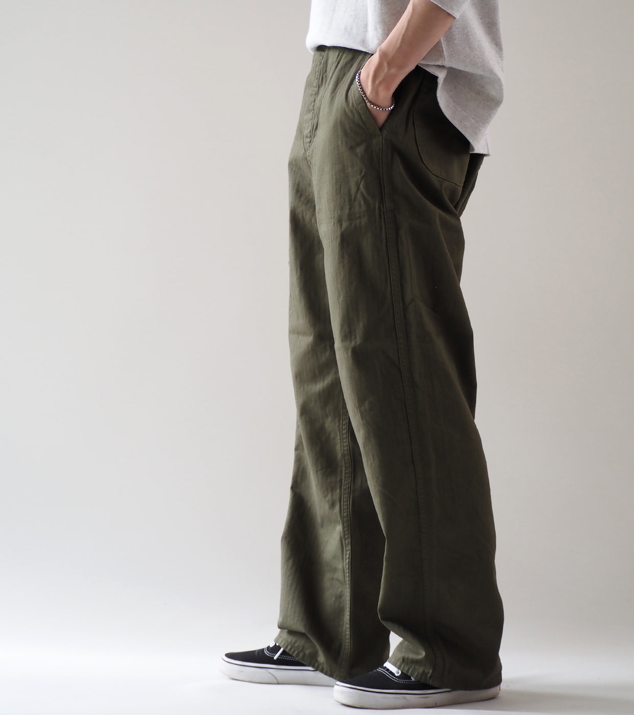 orslow WIDE FIT FRENCH WORK PANTS <UNISEX> , Army Green