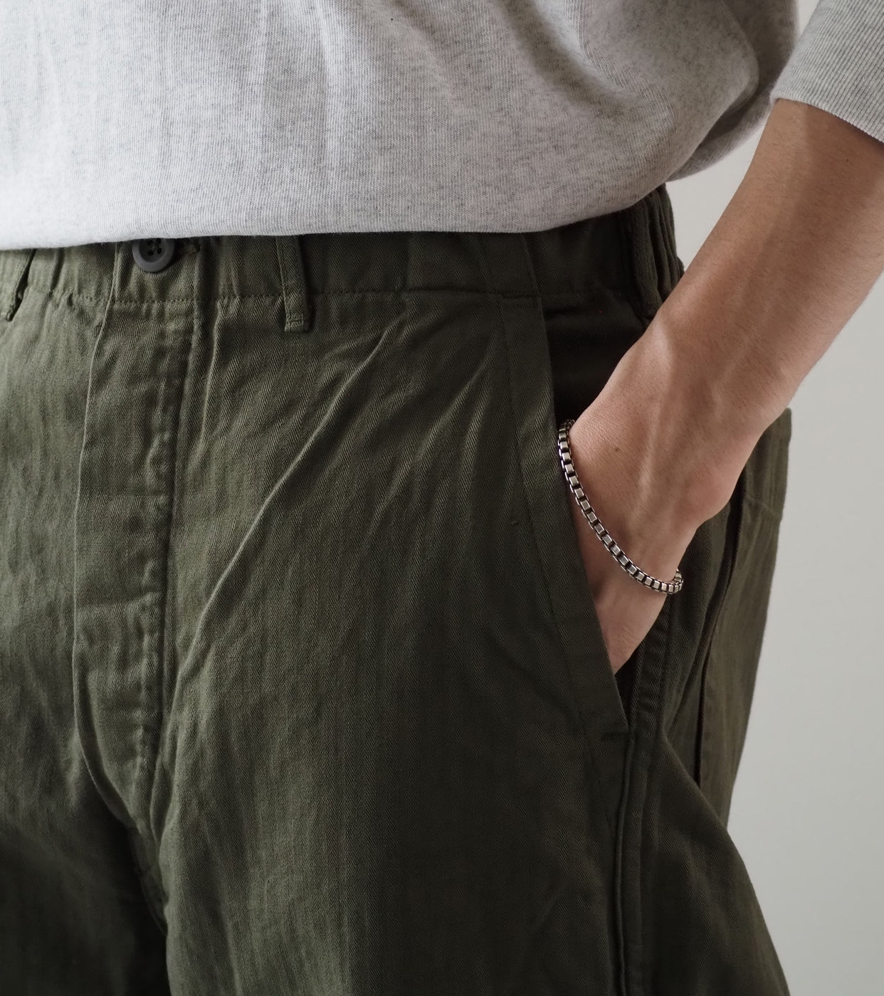 orslow WIDE FIT FRENCH WORK PANTS <UNISEX> , Army Green