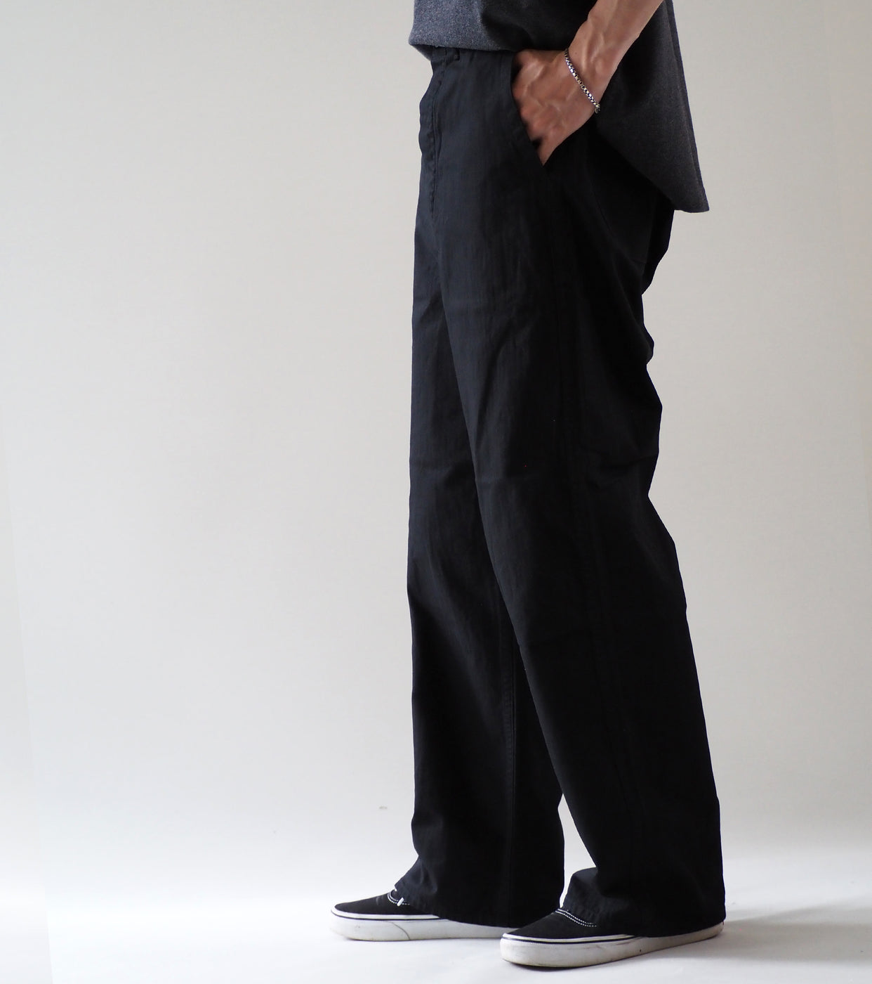 orslow WIDE FIT FRENCH WORK PANTS <UNISEX> , Black