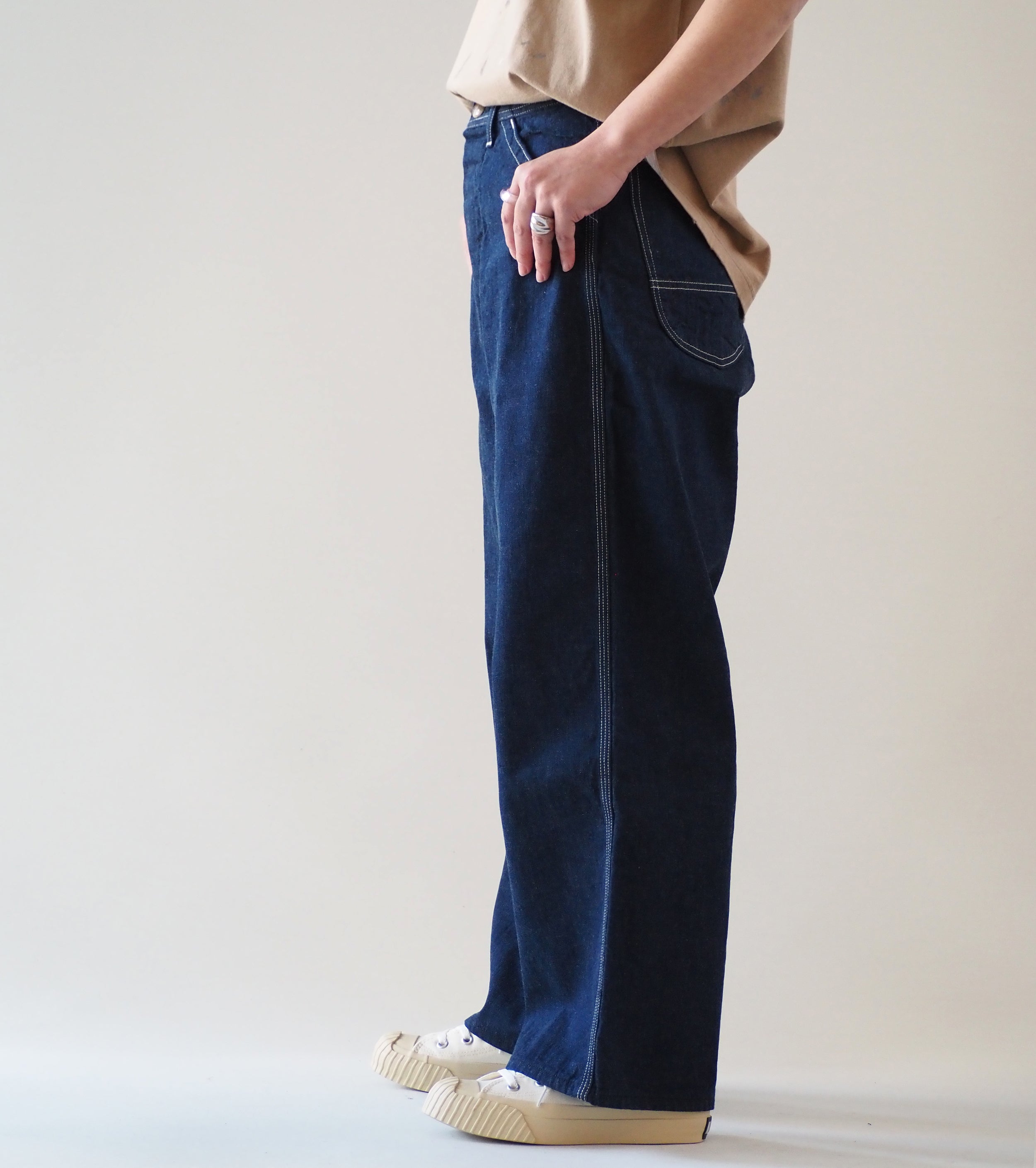 orslow Women's Wide Fit 30's Painter Pants , One Wash