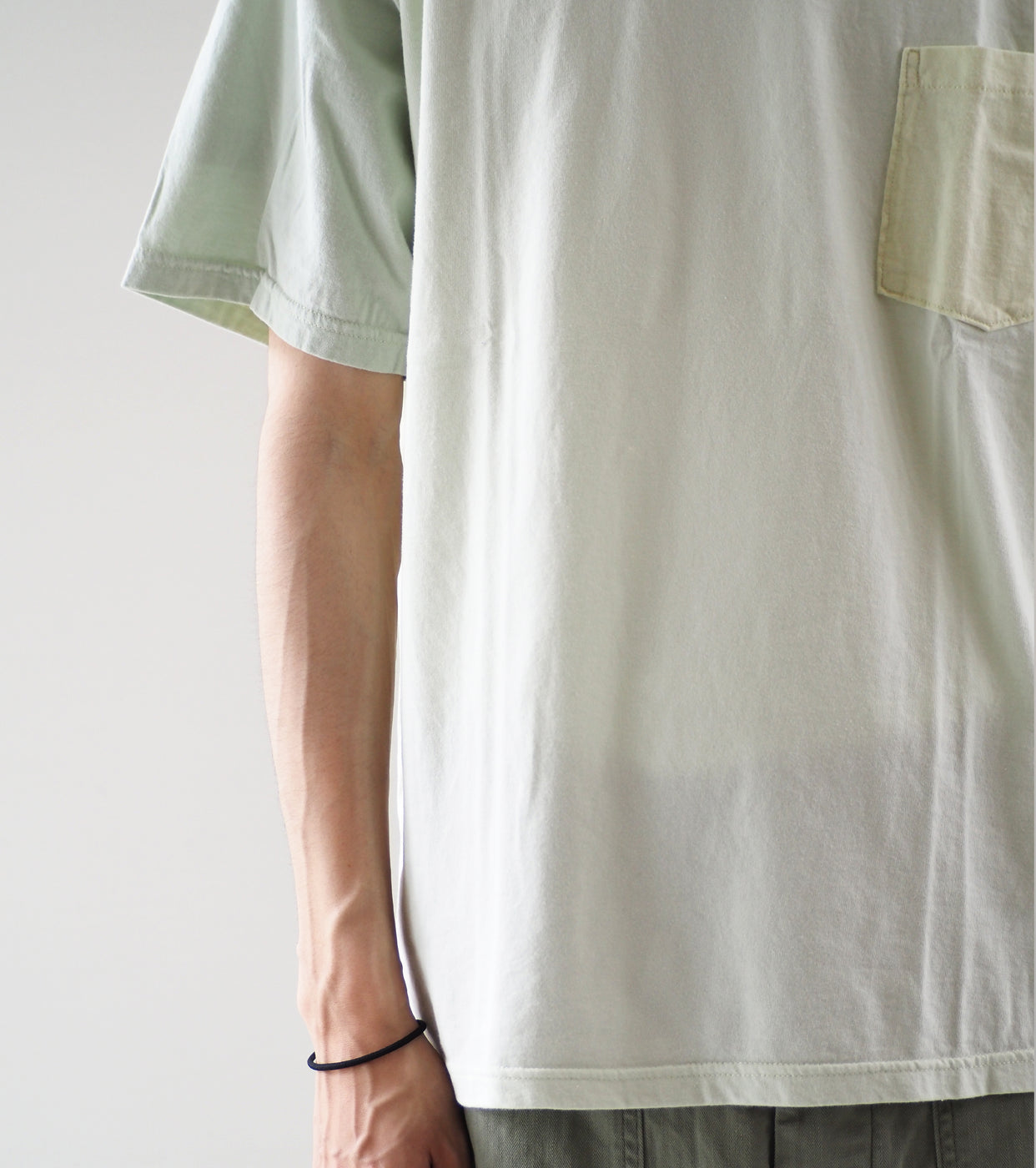 orslow 4Tone Pockets Tee Shirts, Ice Green