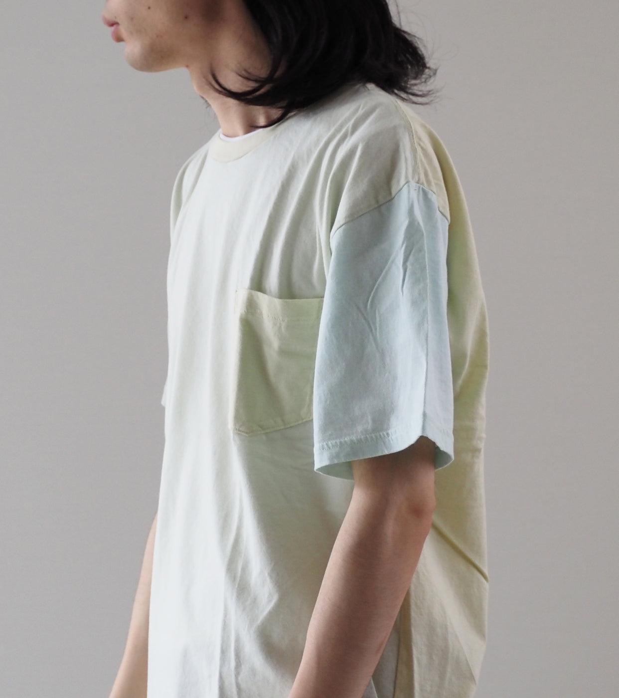 orslow 4Tone Pockets Tee Shirts, Ice Green