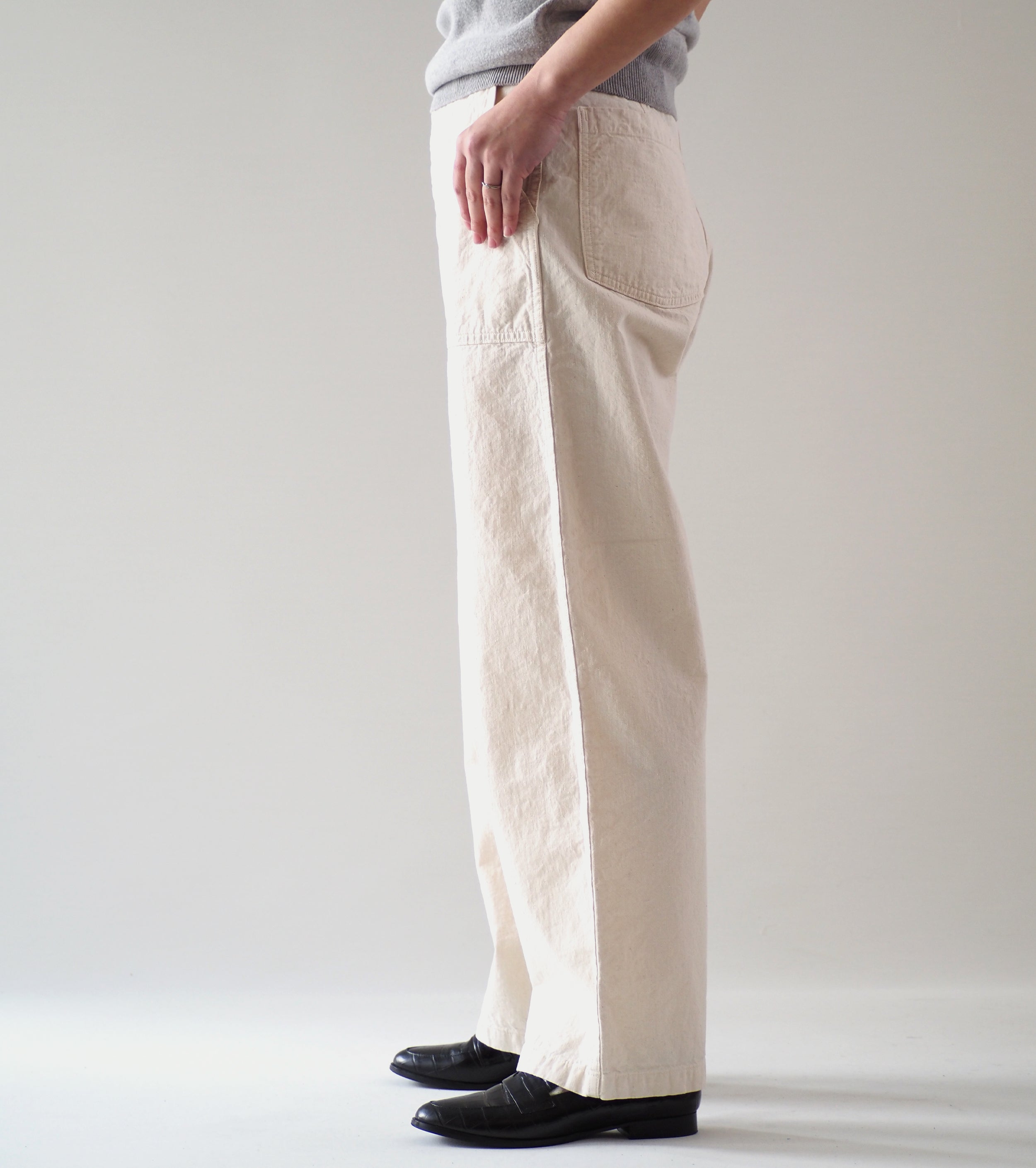 orslow Herringbone summer fatigues  trousers  , Green