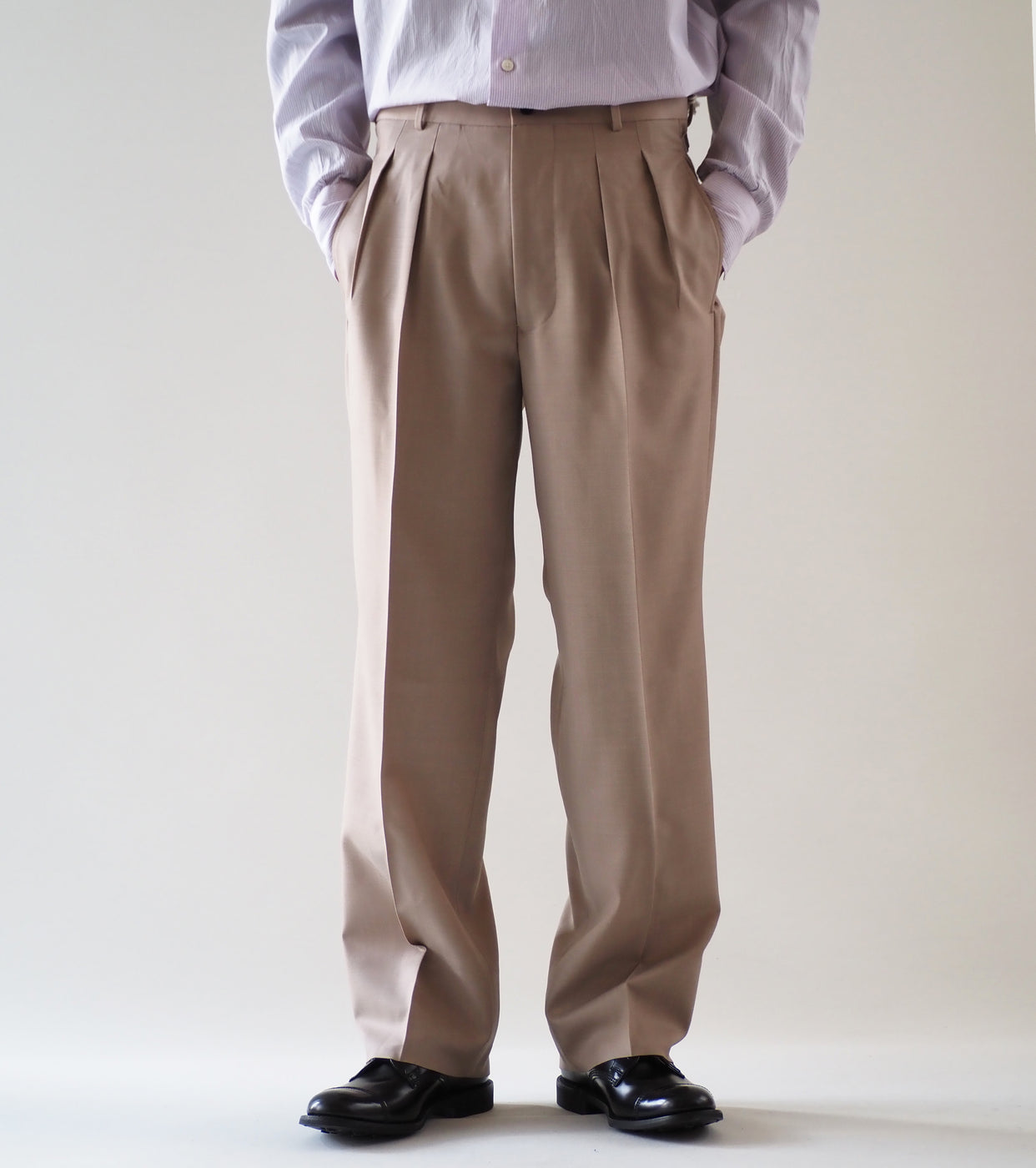 MAATEE&SONS FOREVER SLACKS , Light Beige