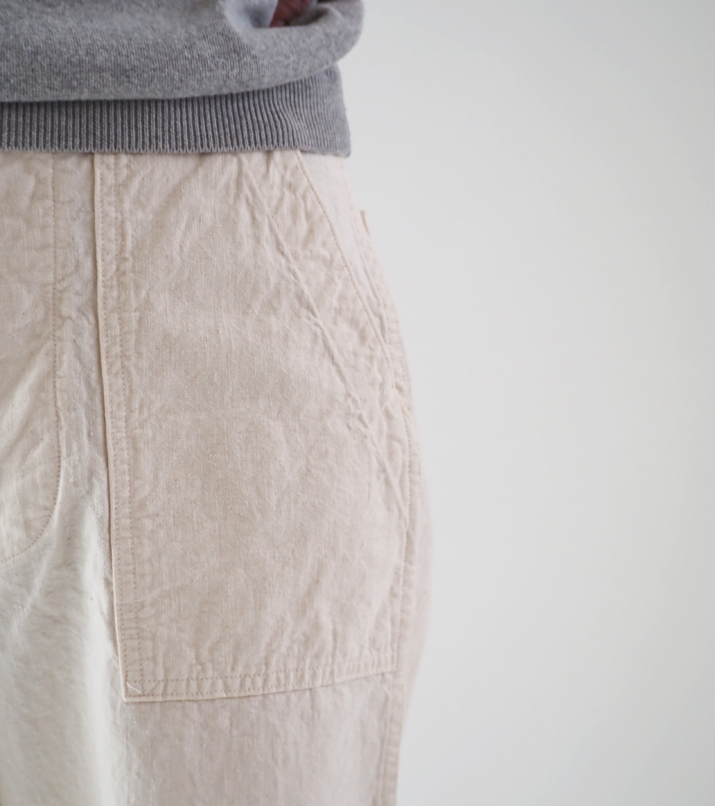 orslow Herringbone summer fatigues  trousers  , Green