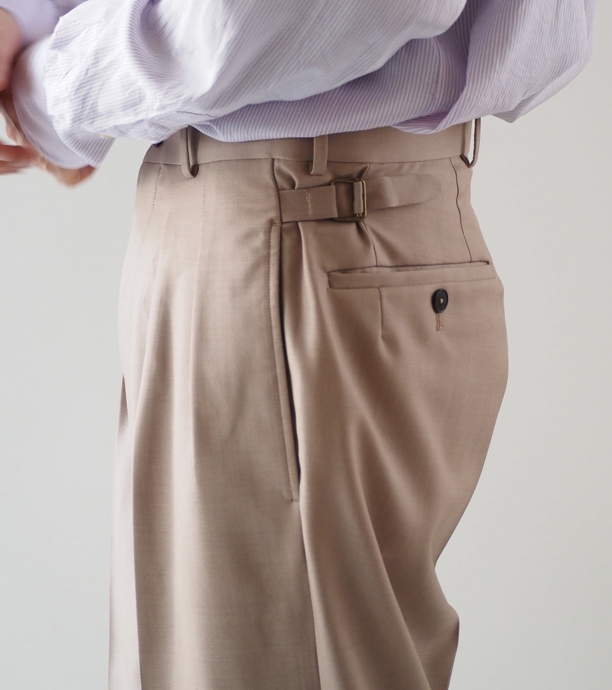 MAATEE&SONS FOREVER SLACKS , Light Beige