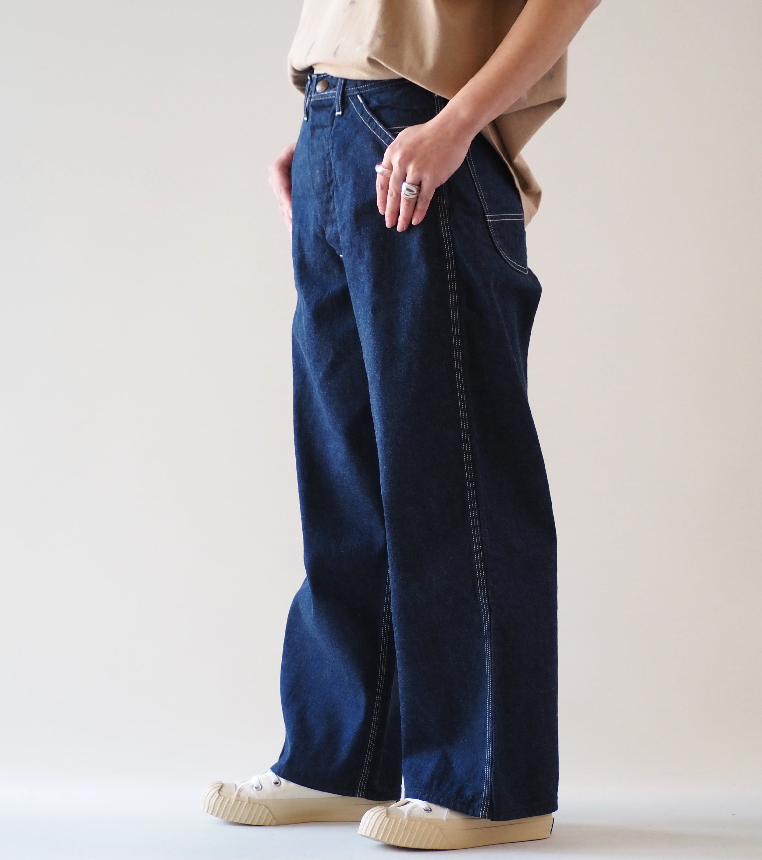 orslow Women's Wide Fit 30's Painter Pants , One Wash