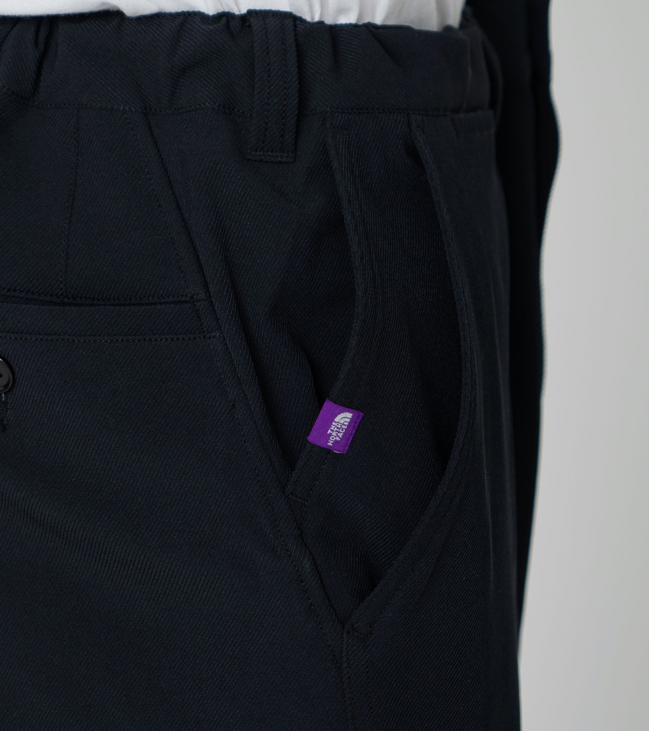 Stretch twill wide tapered field pants,Dark Navy