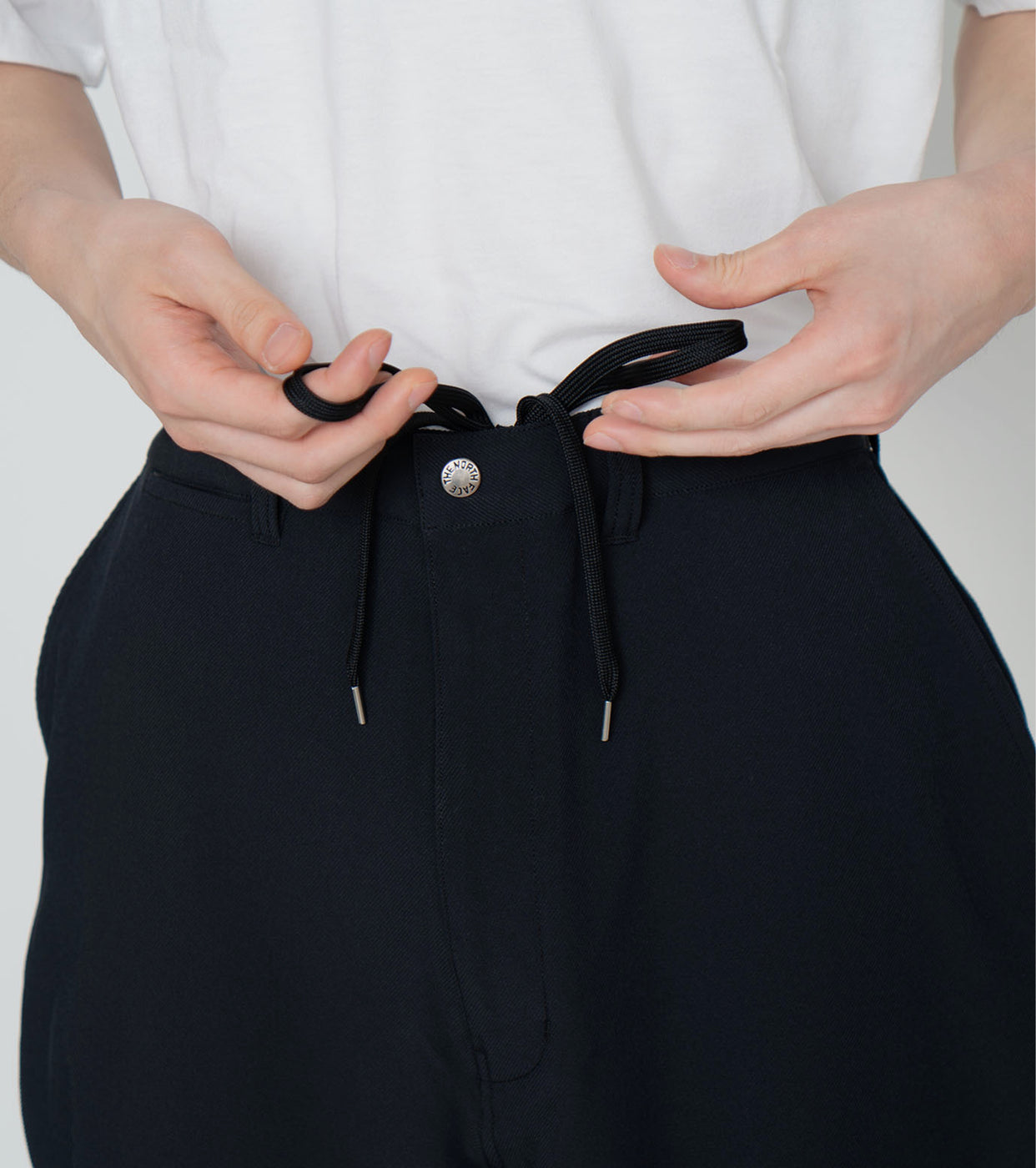 Stretch twill wide tapered field pants,Dark Navy