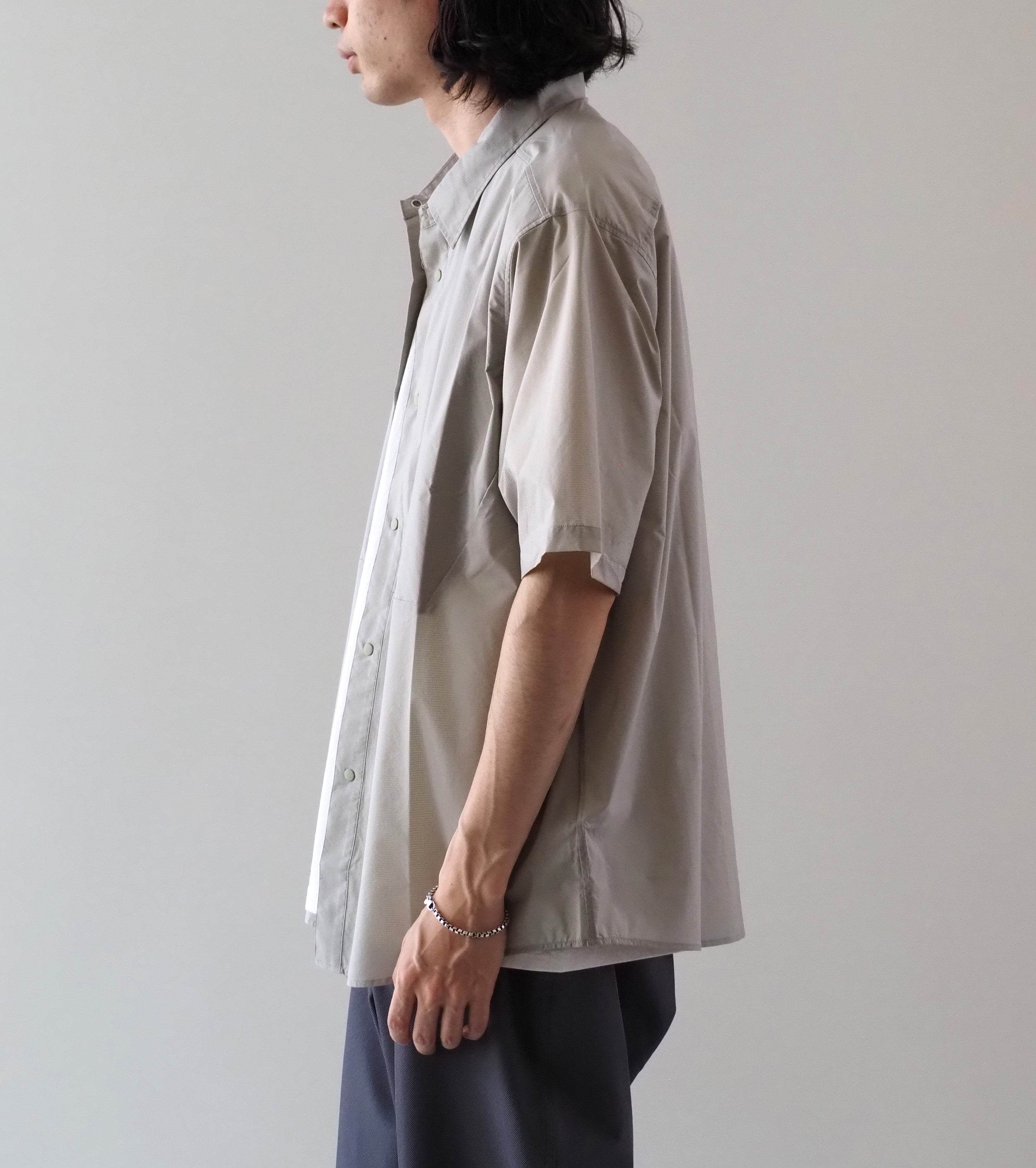 Goldwin PERTEX EQUILIBRIUM S/S Wind Shirt , Fog Beige