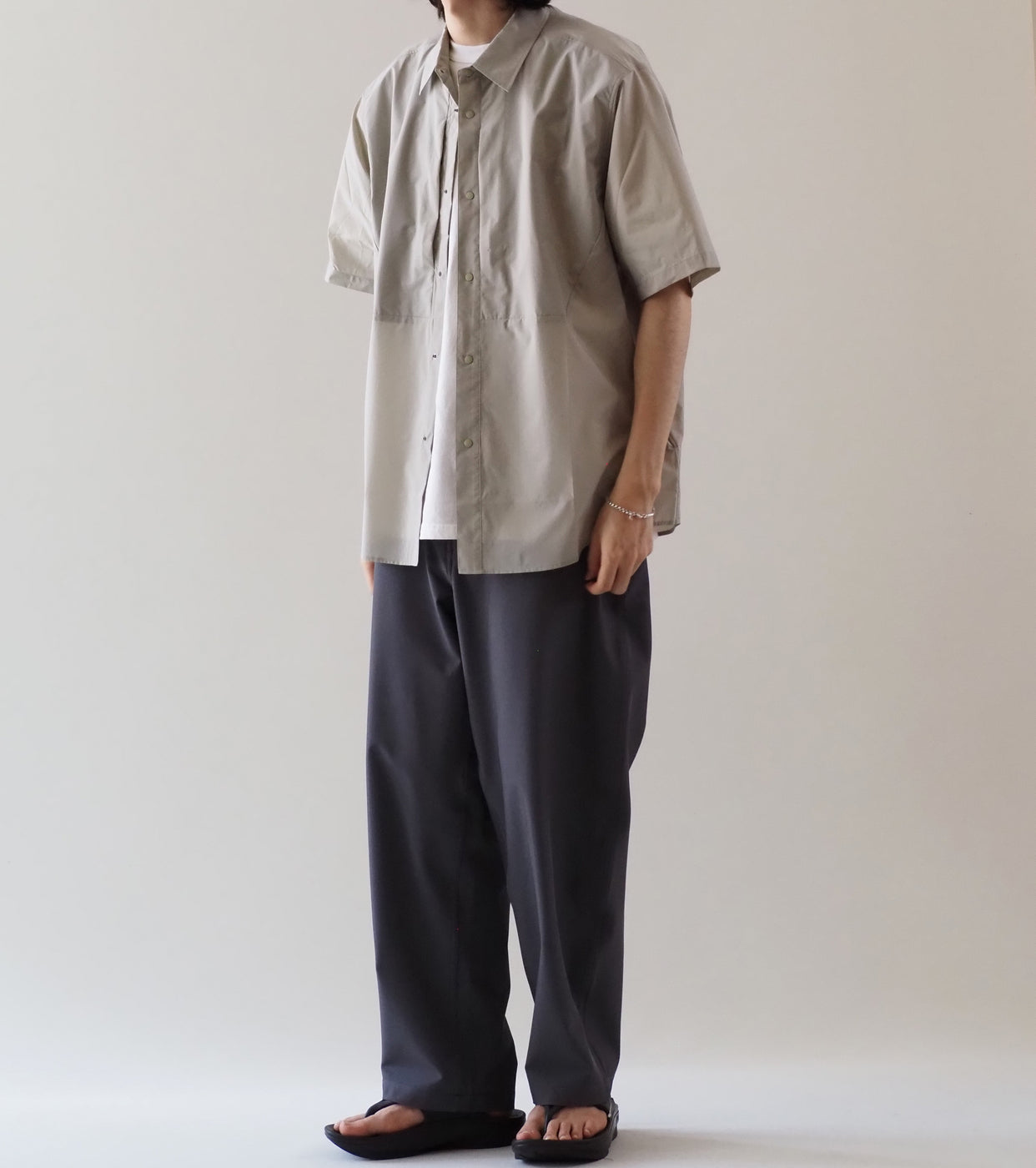 Goldwin PERTEX EQUILIBRIUM S/S Wind Shirt , Fog Beige