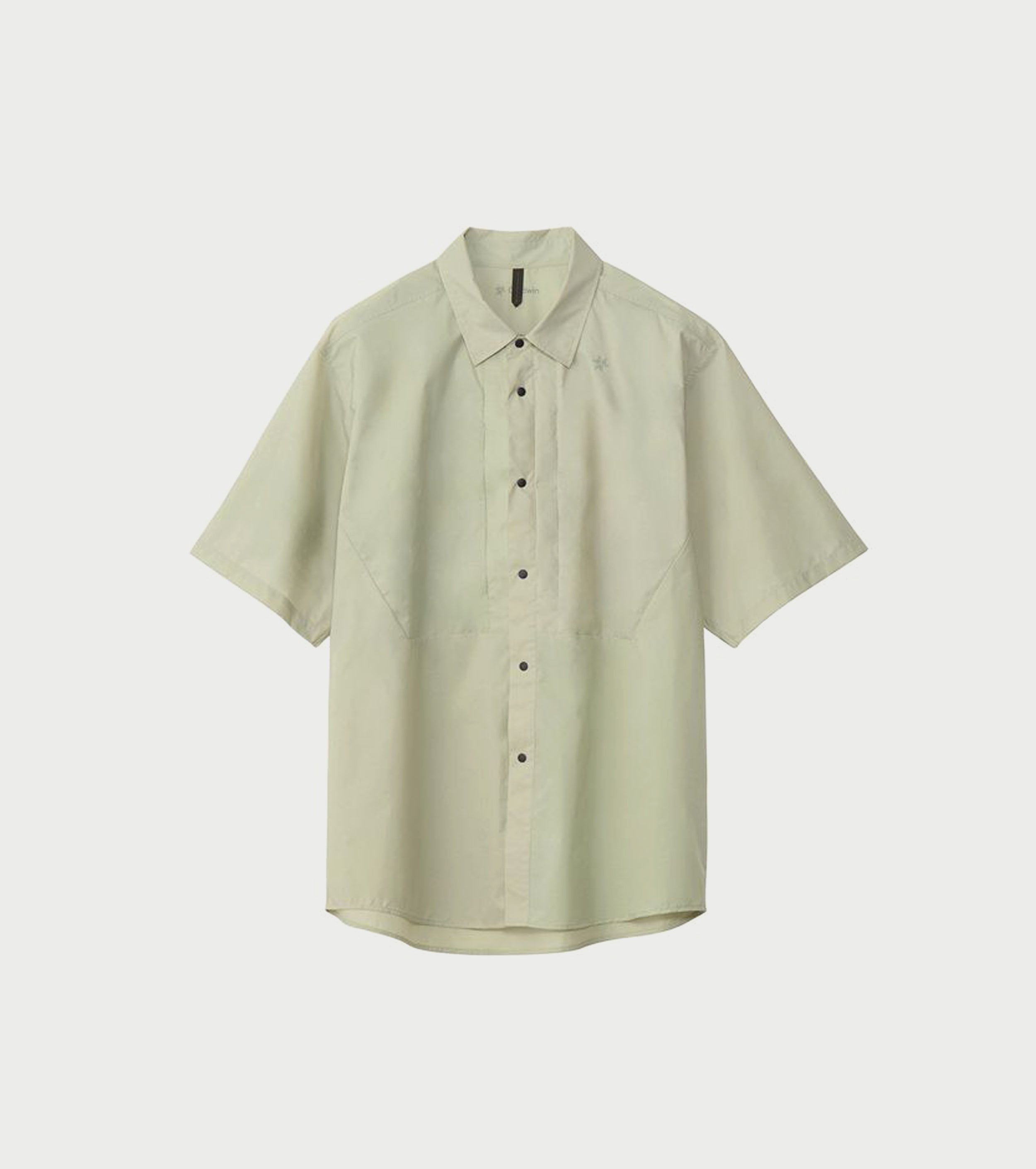 Goldwin PERTEX EQUILIBRIUM S/S Wind Shirt , Fog Beige – Navyblue