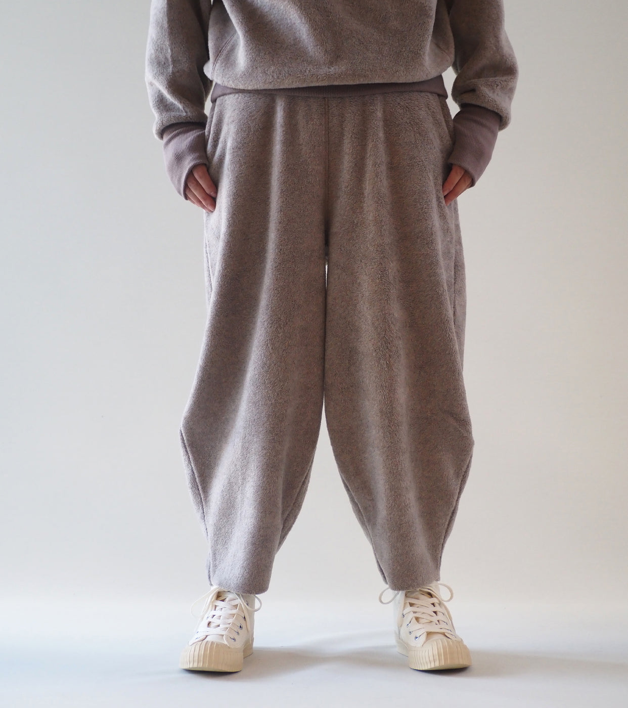 ALWEL FLEECE PEG PANTS , Mocha