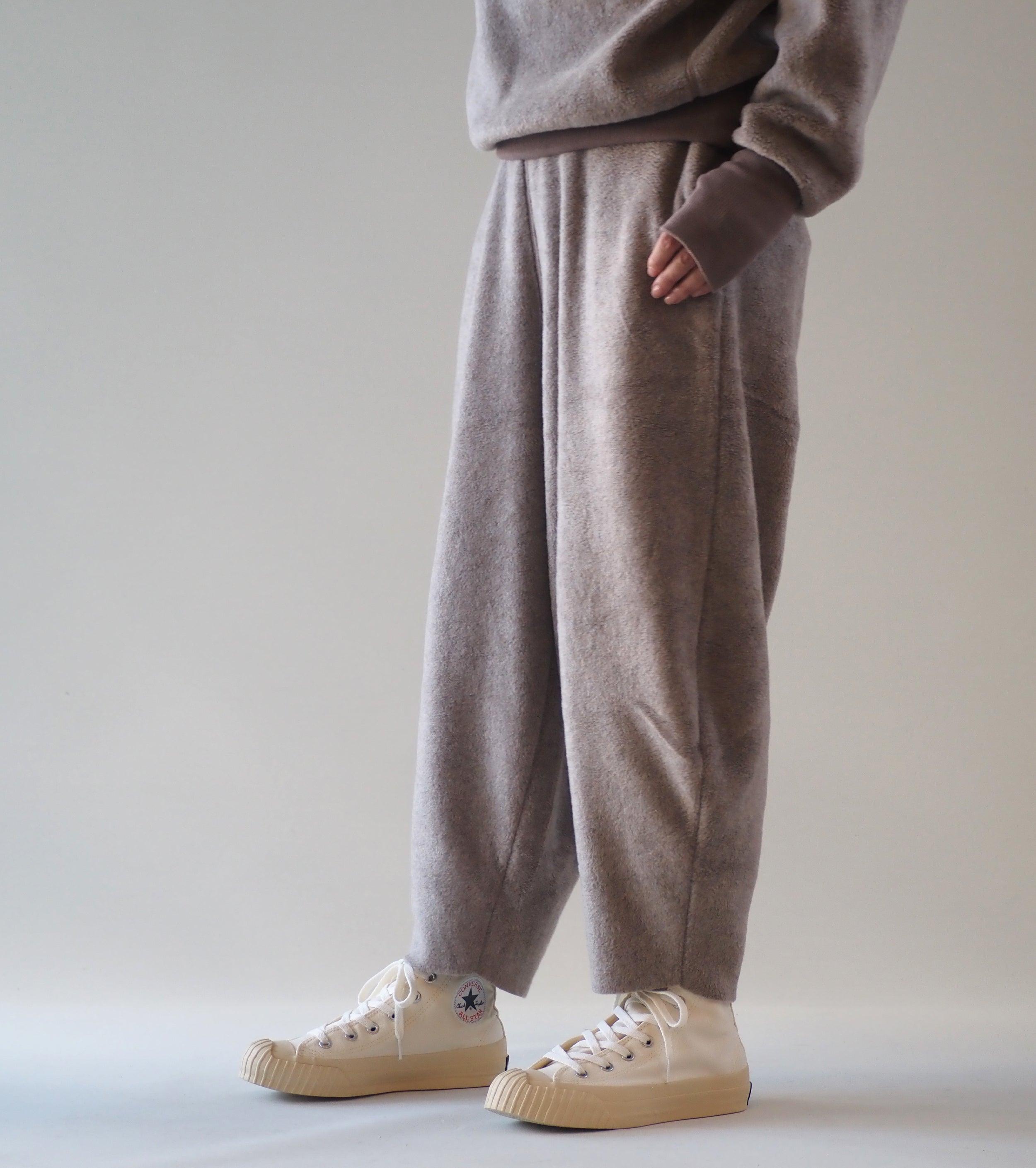 ALWEL FLEECE PEG PANTS , Mocha