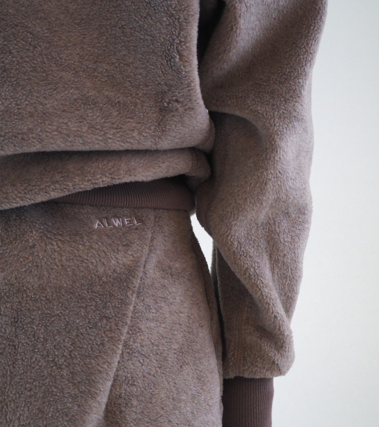 ALWEL FLEECE PEG PANTS , Mocha