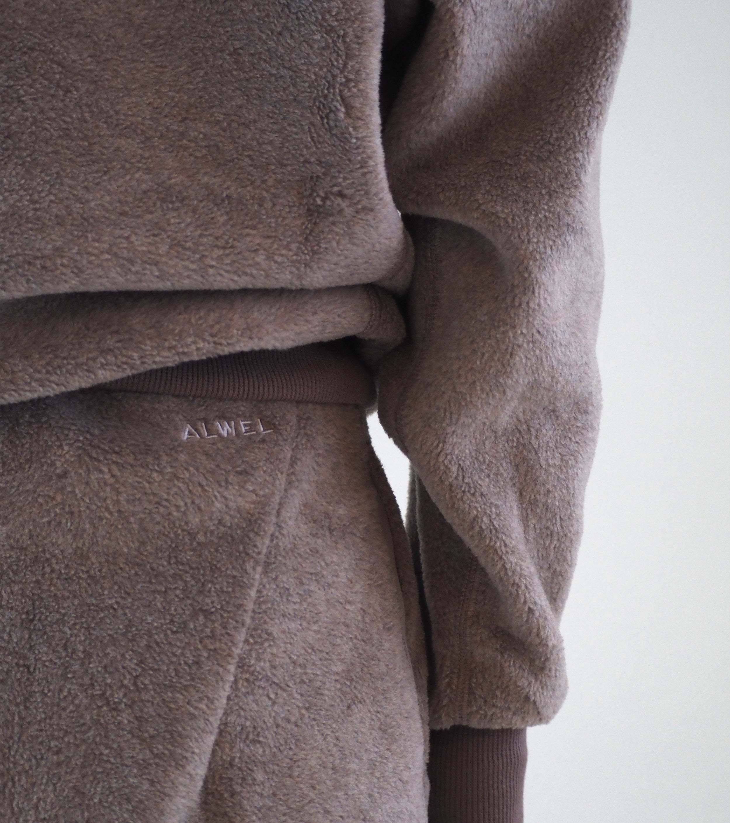 ALWEL FLEECE PEG PANTS , Mocha