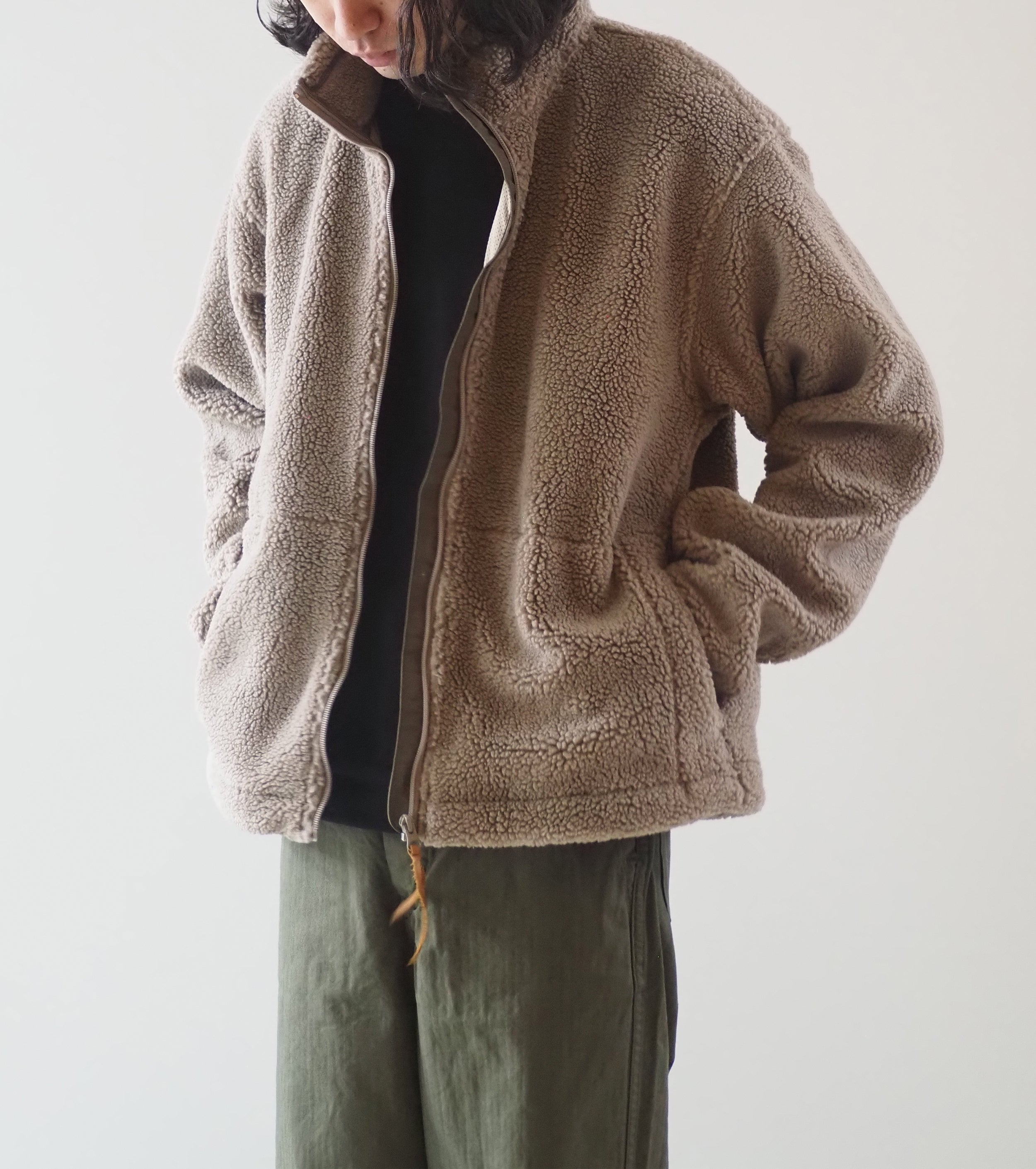 orslow Boa fleece jacket , Greige
