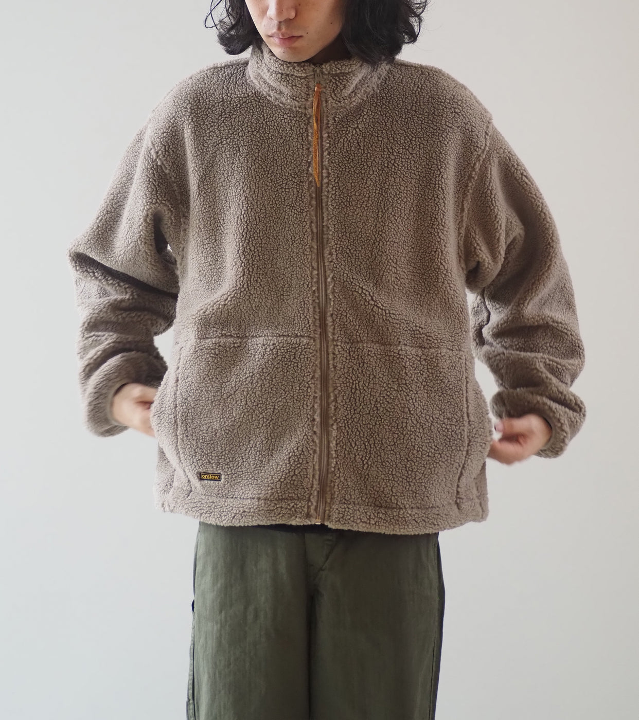 orslow Boa fleece jacket , Greige