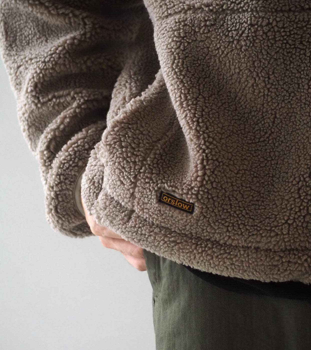 orslow Boa fleece jacket , Greige