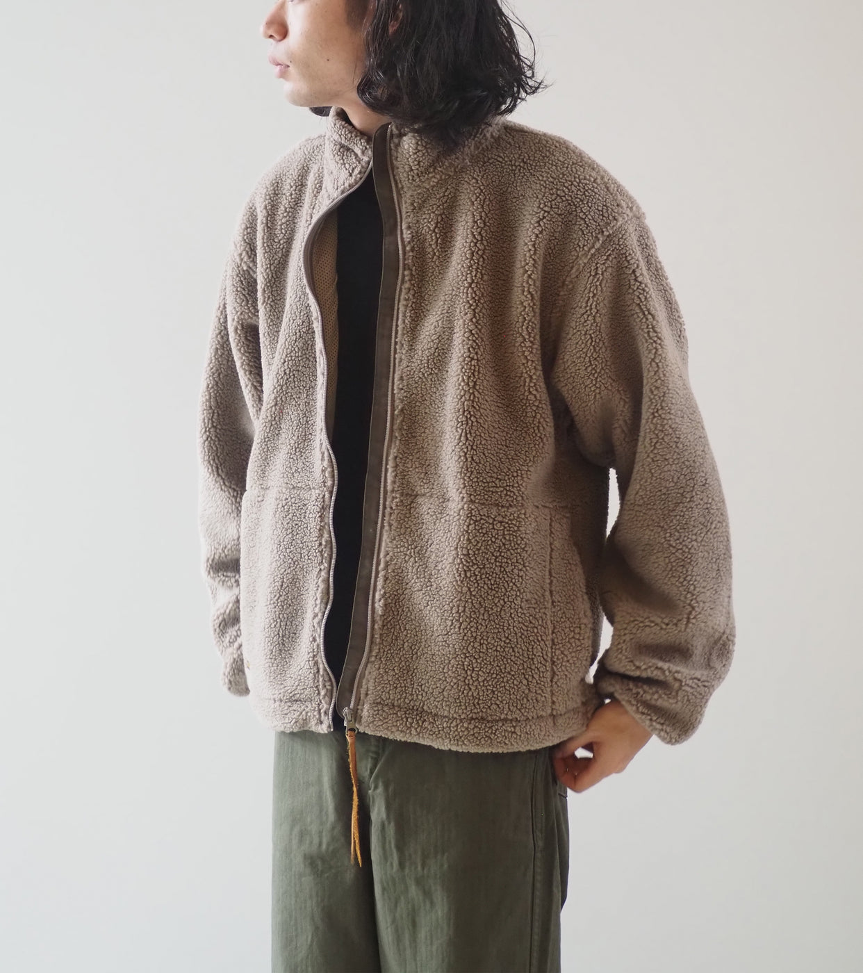 orslow Boa fleece jacket , Greige