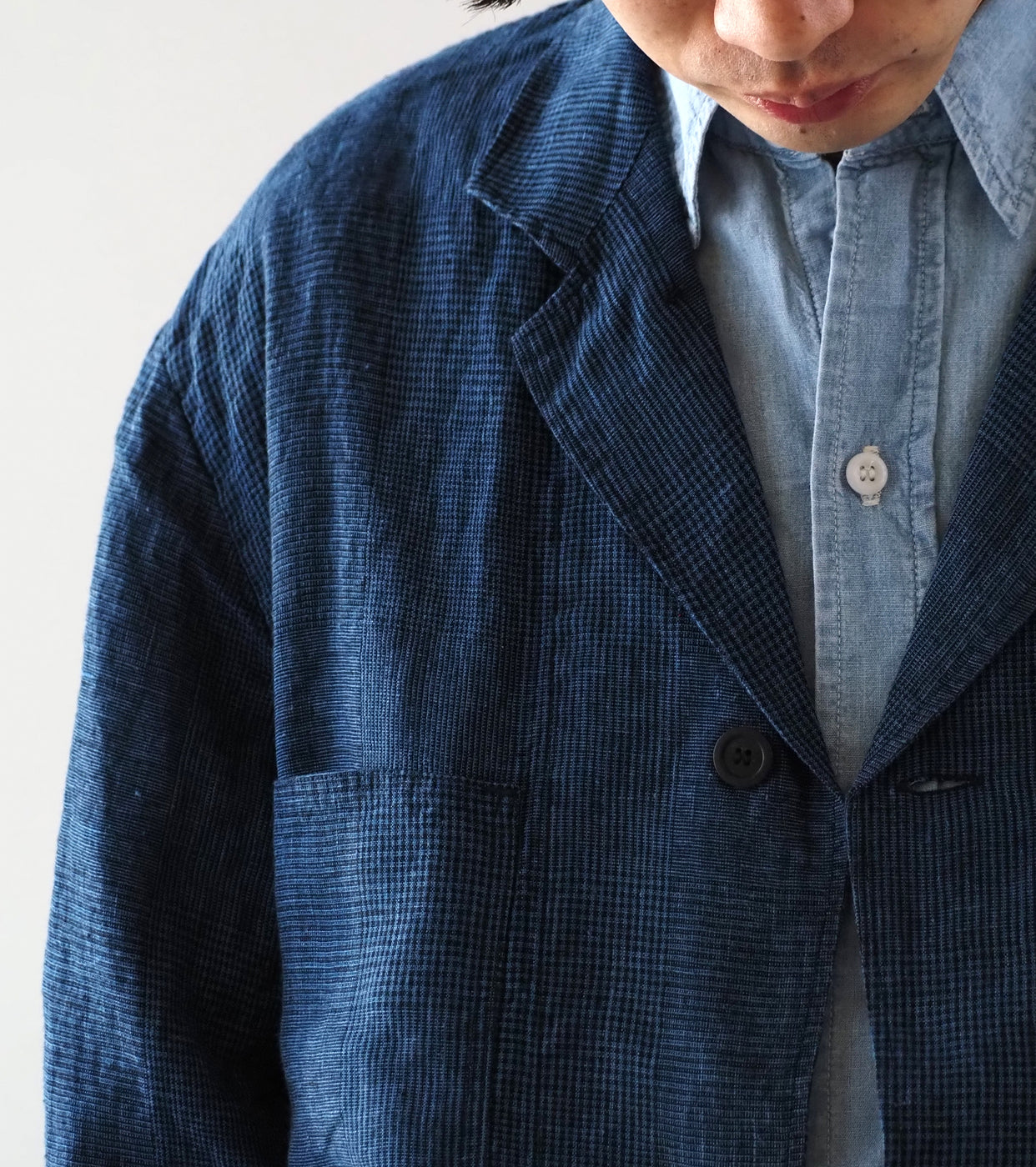 orslow Shop Coat , Indigo Check
