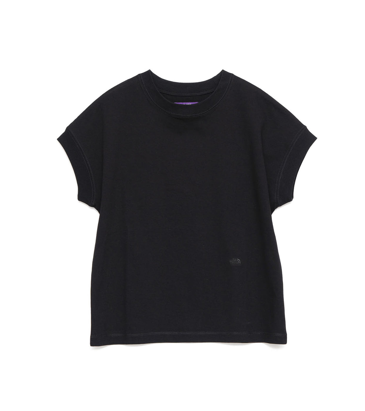 Cropped Sleeve Tee, Black