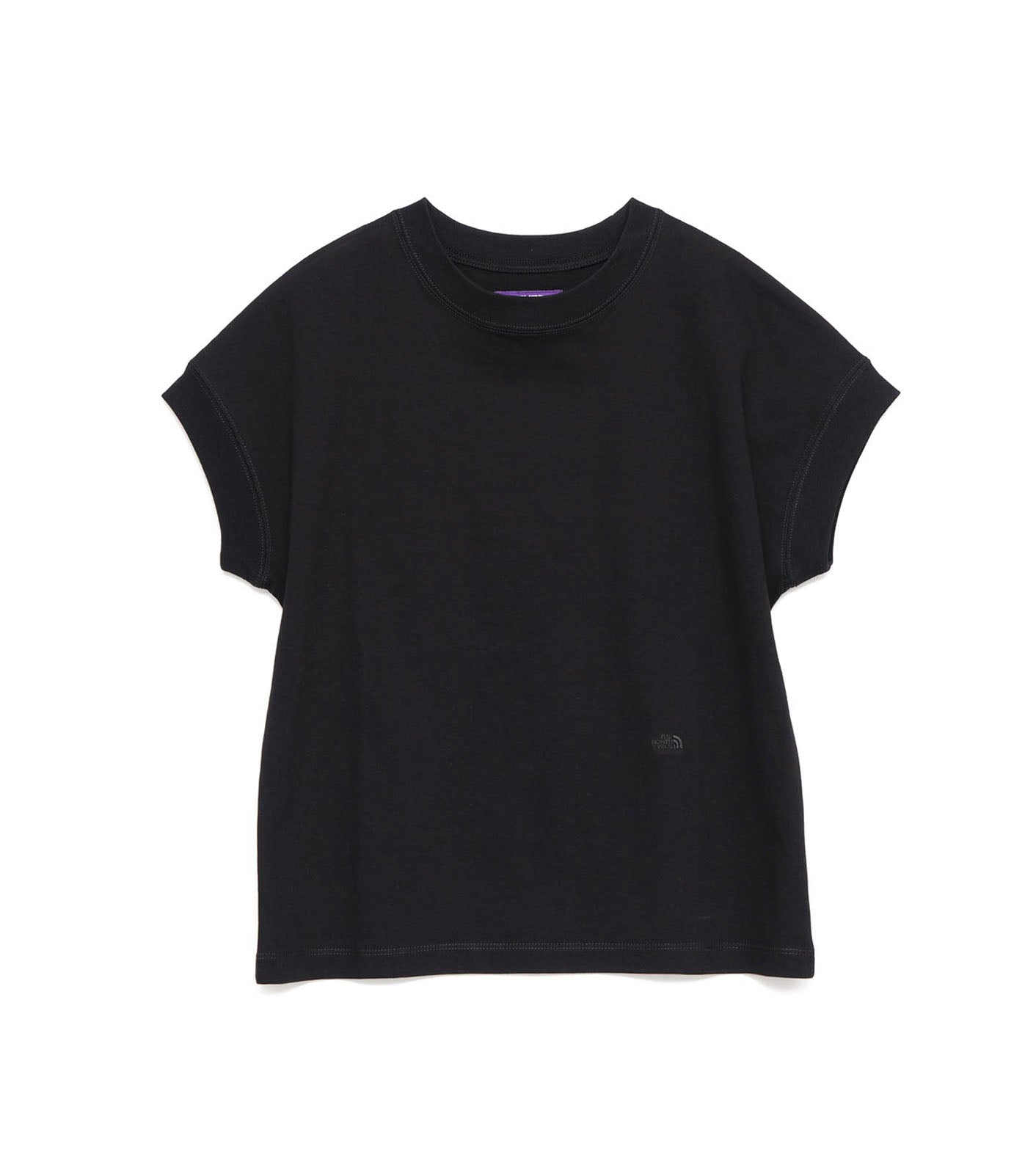 Cropped Sleeve Tee, Black