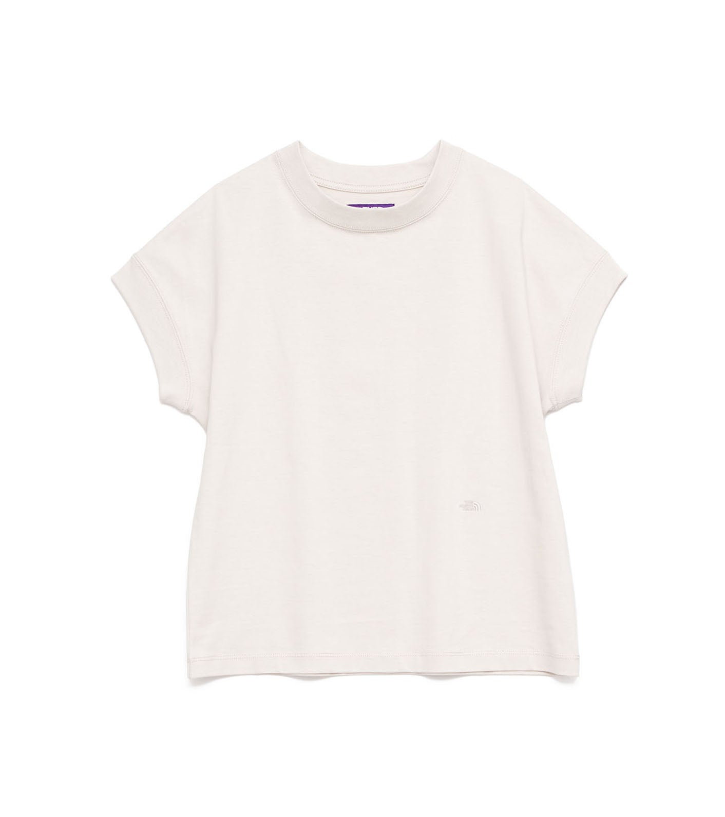Cropped Sleeve Tee, Light Beige