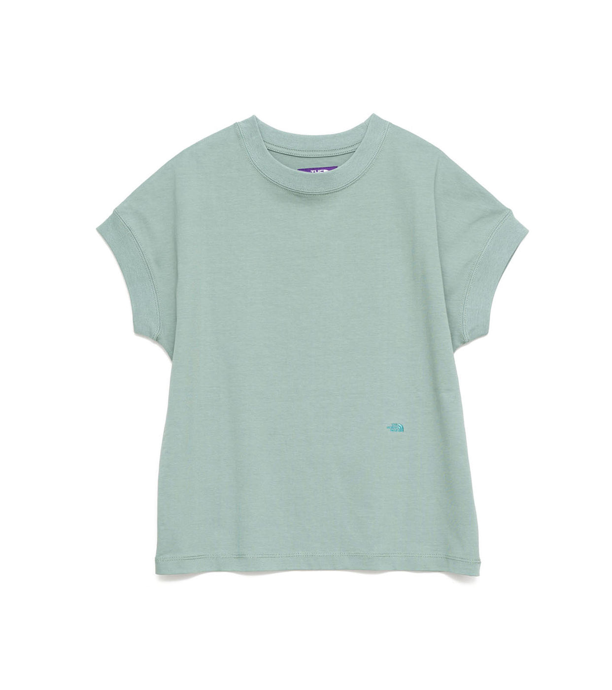 Cropped Sleeve Tee, Slate Green