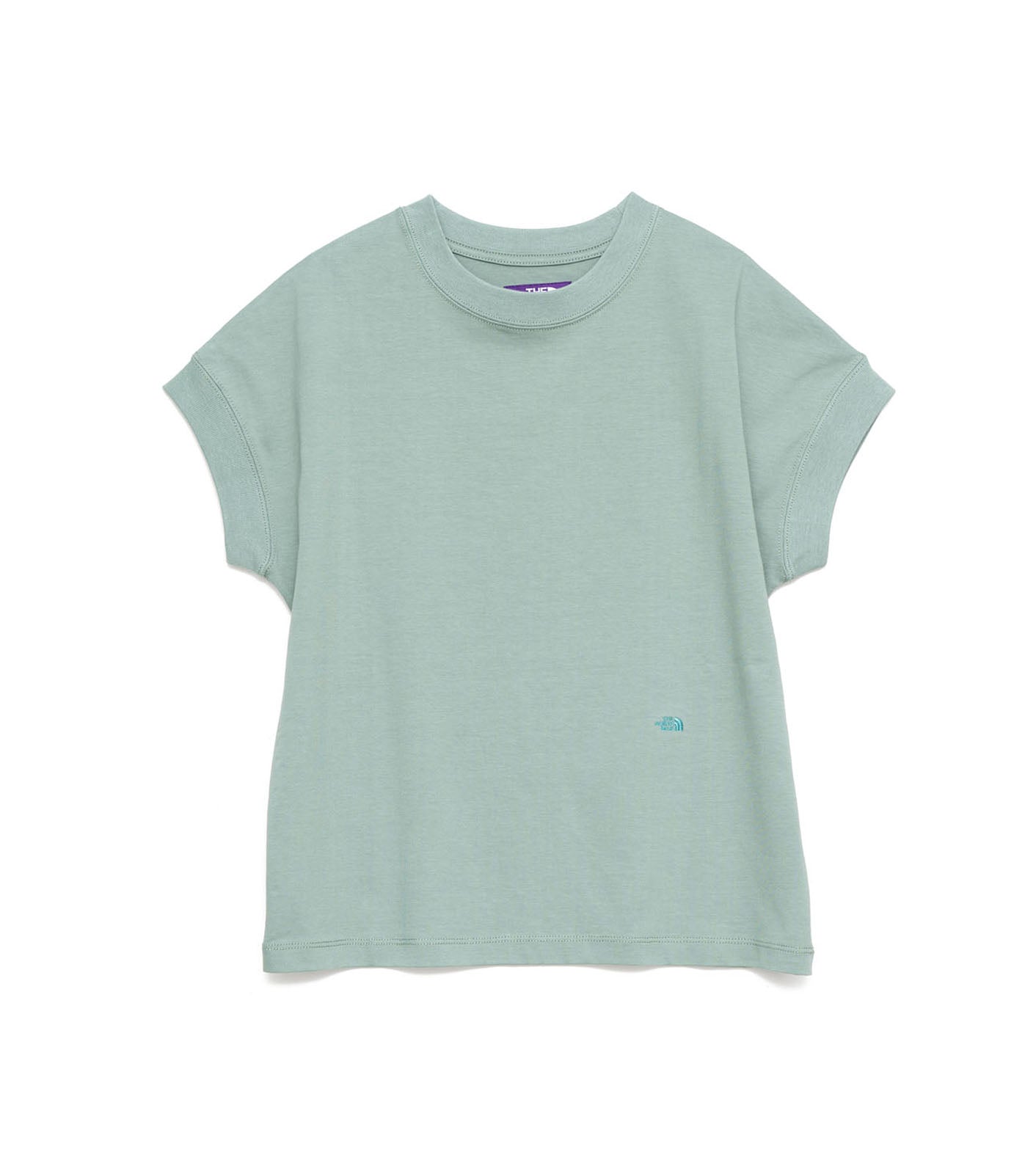 Cropped Sleeve Tee, Slate Green
