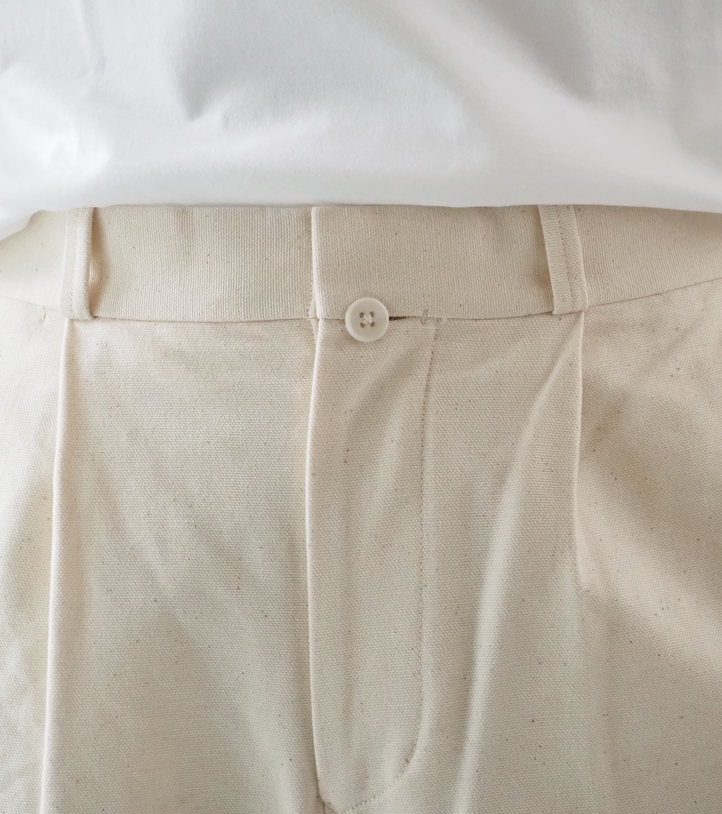 YAECA CANVAS DESIGN Chino Tuck Straight , Natural