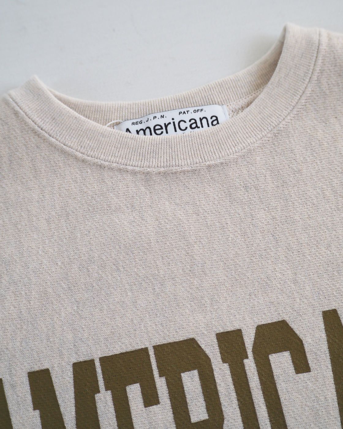 Americana Reverse Weave Crew, Oatmeal