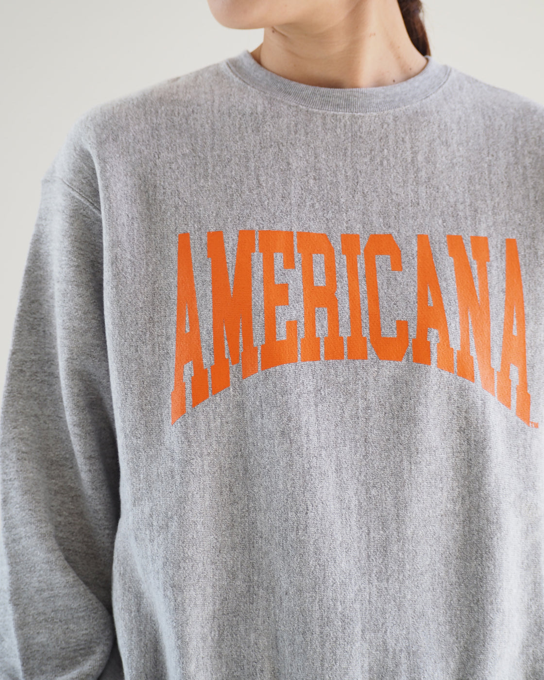 Americana Reverse Weave Crew, Moku Gray