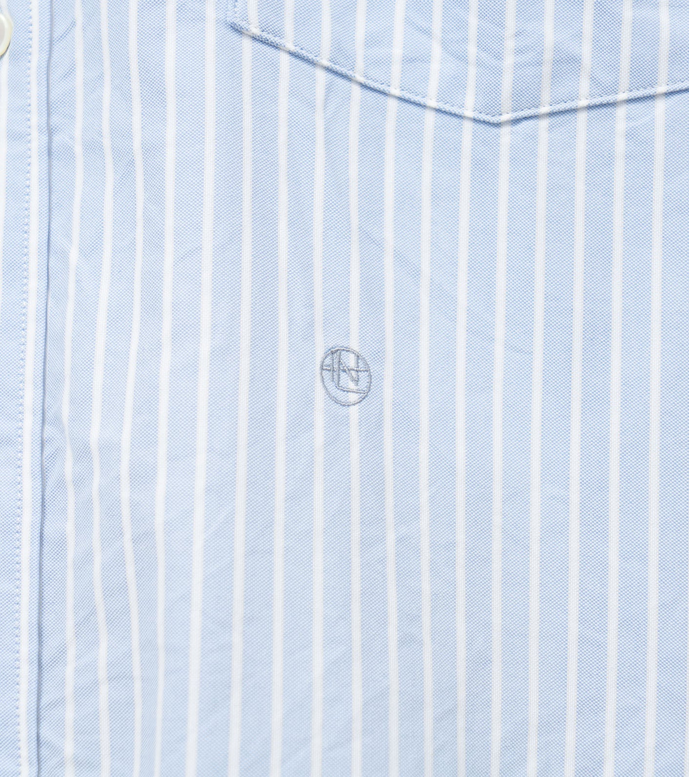 nanamica Button down striped windshirt, Navy