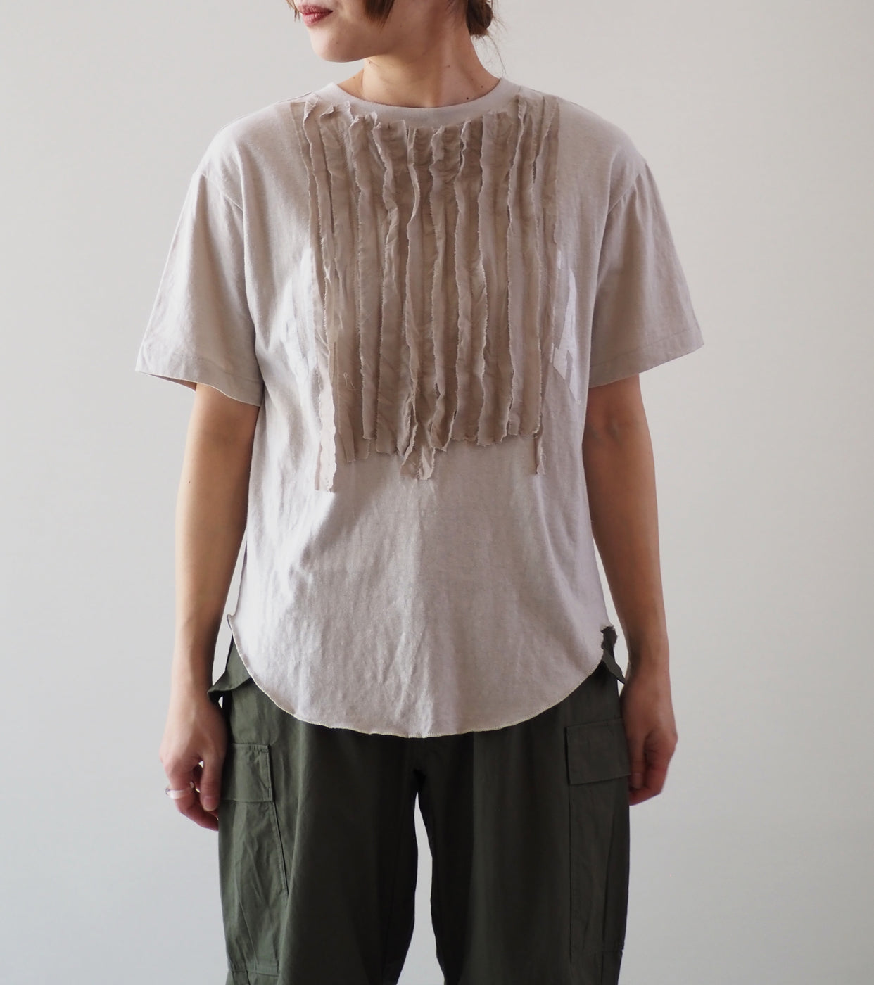 Americana Remake Print Tee Shirts, Greige