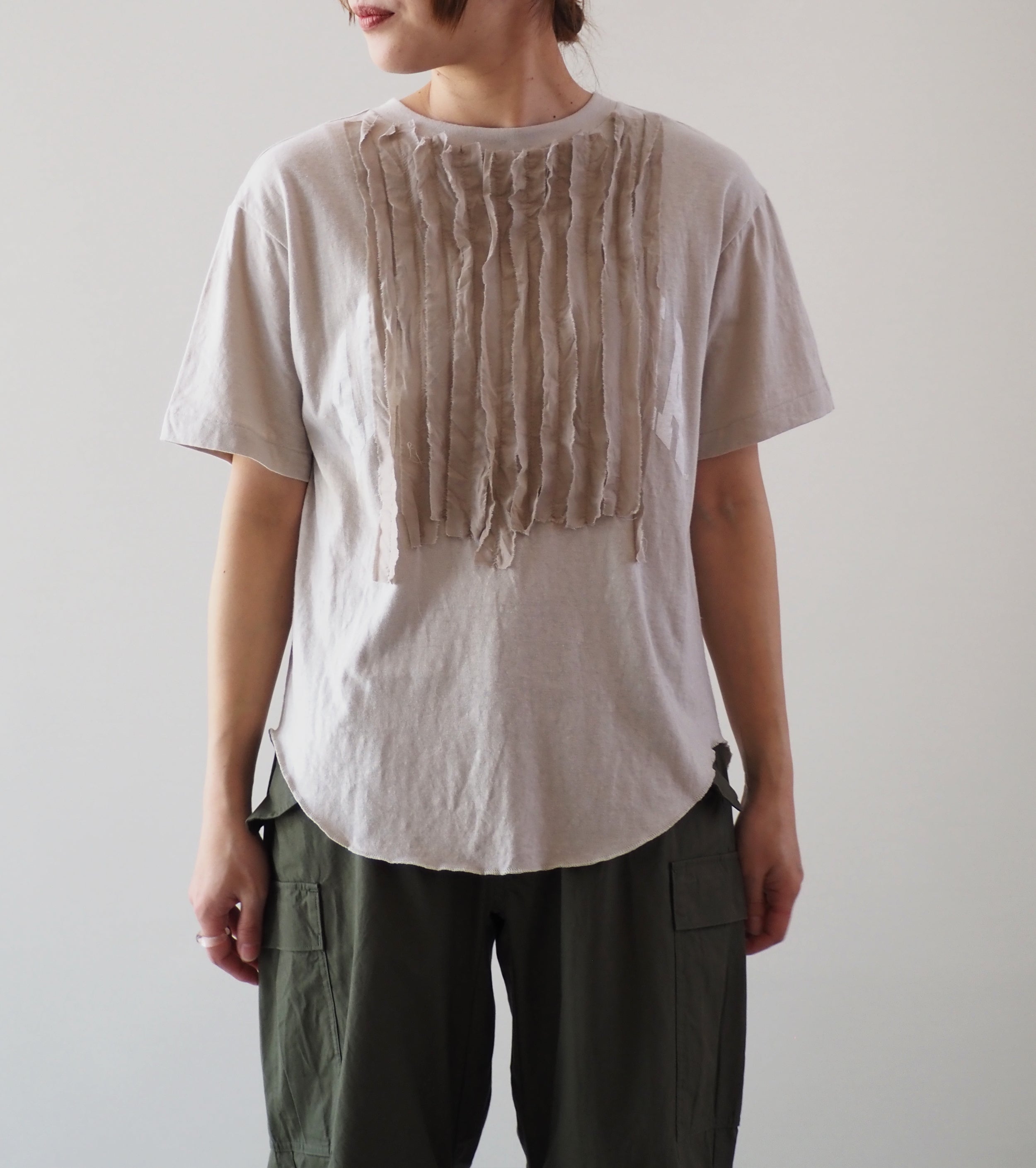 Americana Remake  Print Tee Shirts, Greige