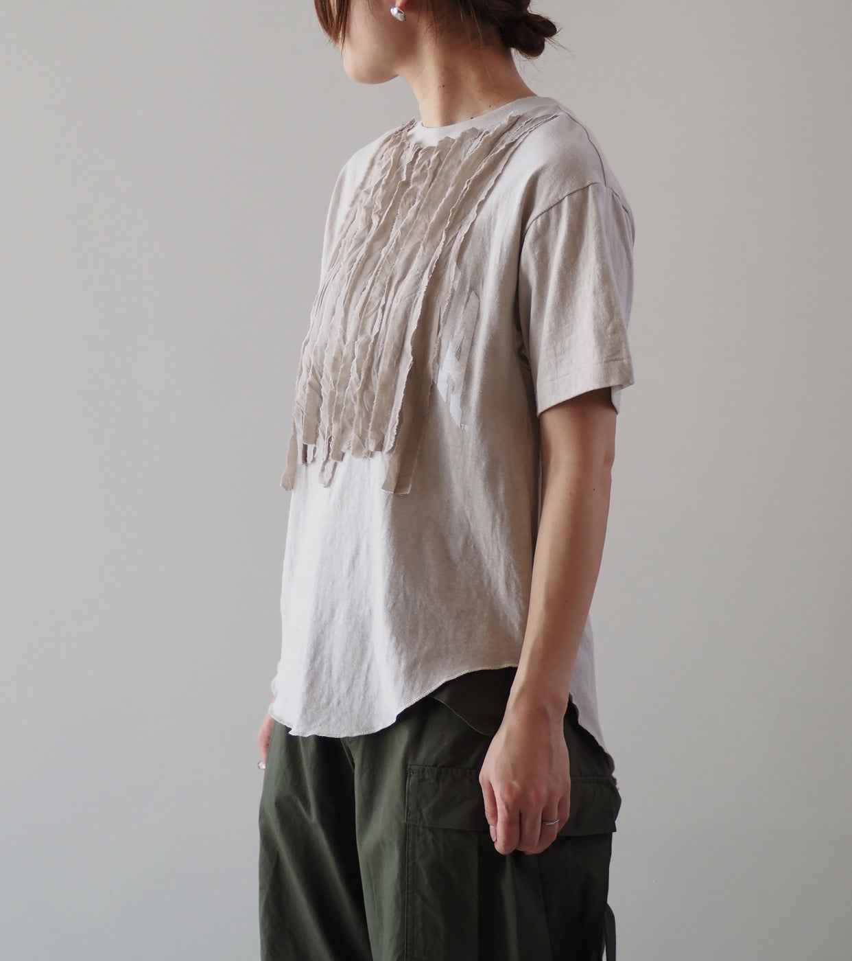 Americana Remake Print Tee Shirts, Greige